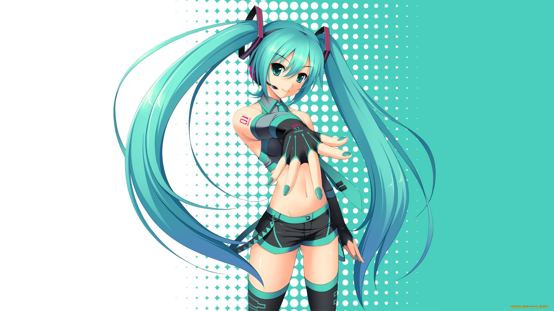 hatsune, miku, аниме, vocaloid