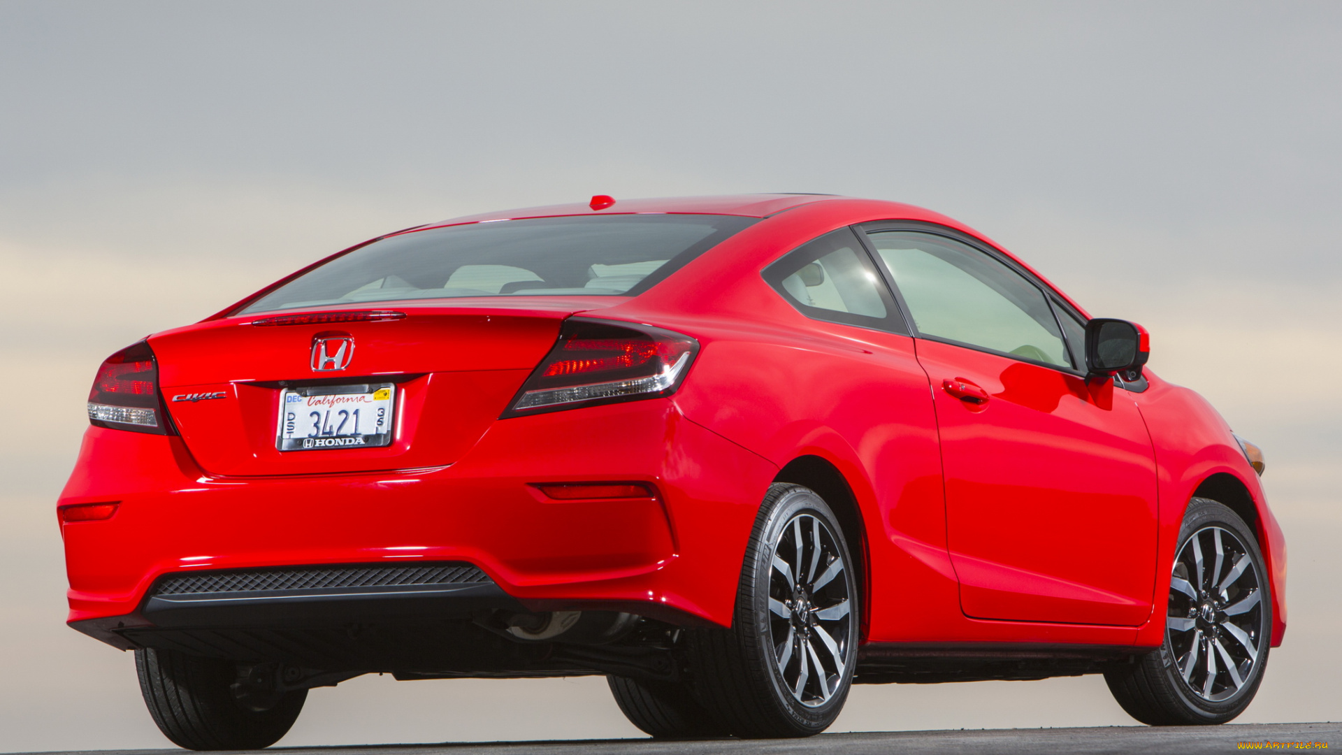 автомобили, honda, красный, coupe, 2014г, civic