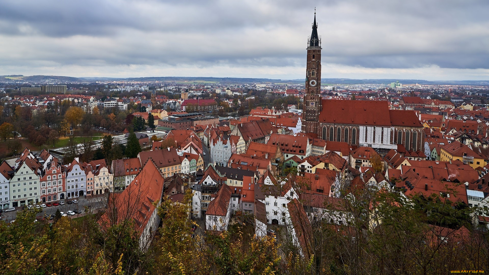 landshut, germany, города, -, панорамы