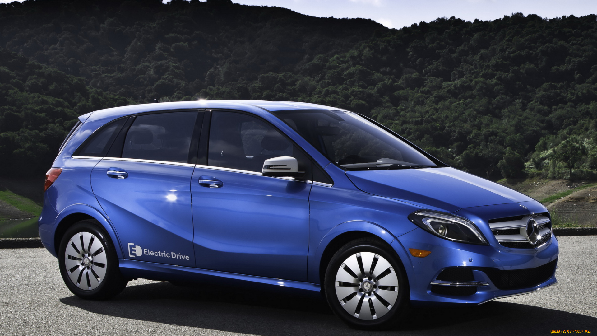 автомобили, mercedes-benz, синий, 2014г, w246, b-klasse, electric, drive