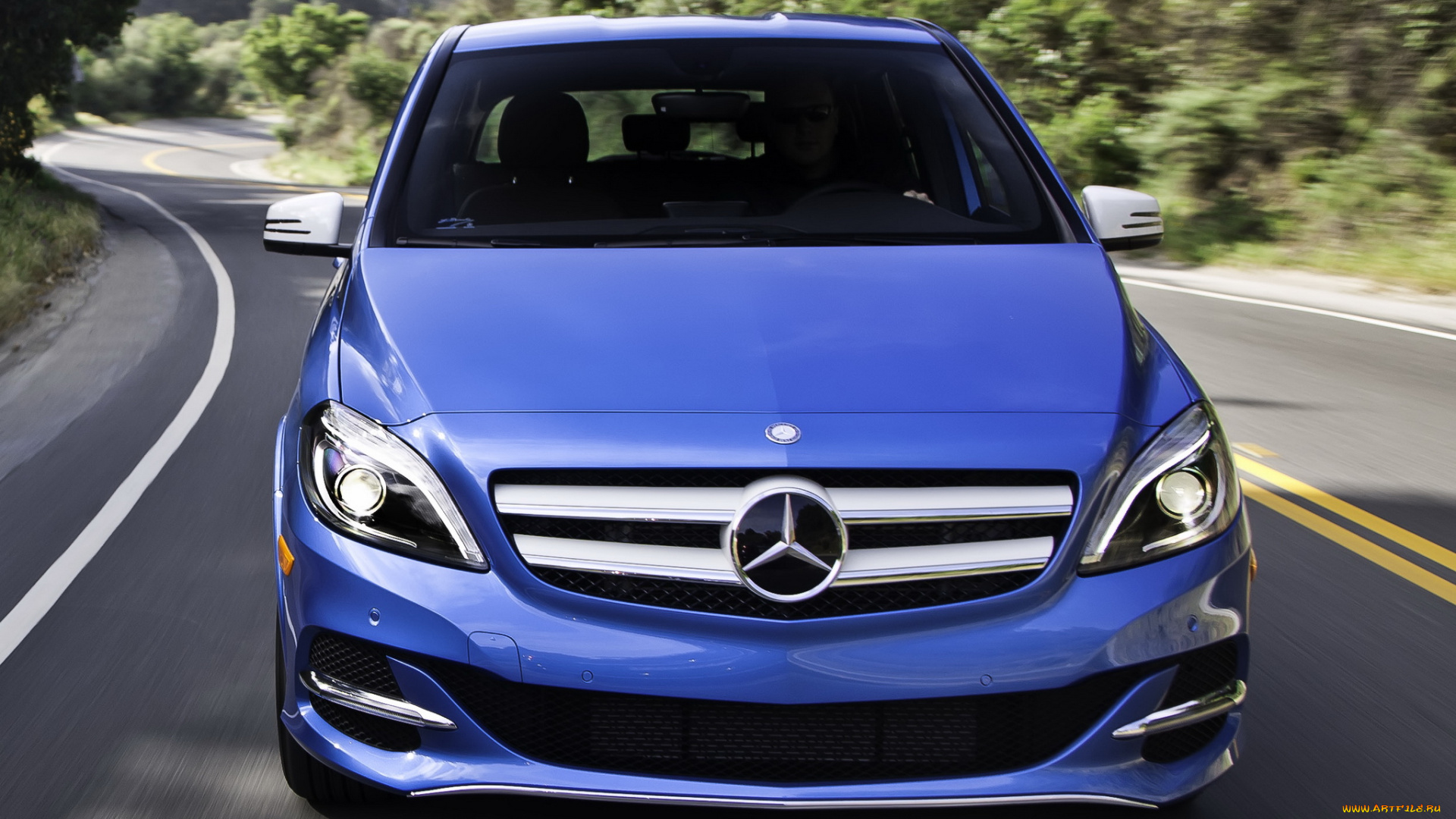 автомобили, mercedes-benz, w246, drive, electric, b-klasse, 2014г, синий