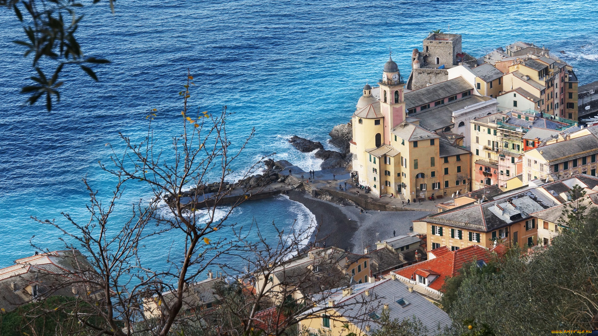 camogli, города, -, дворцы, , замки, , крепости, замок, побережье