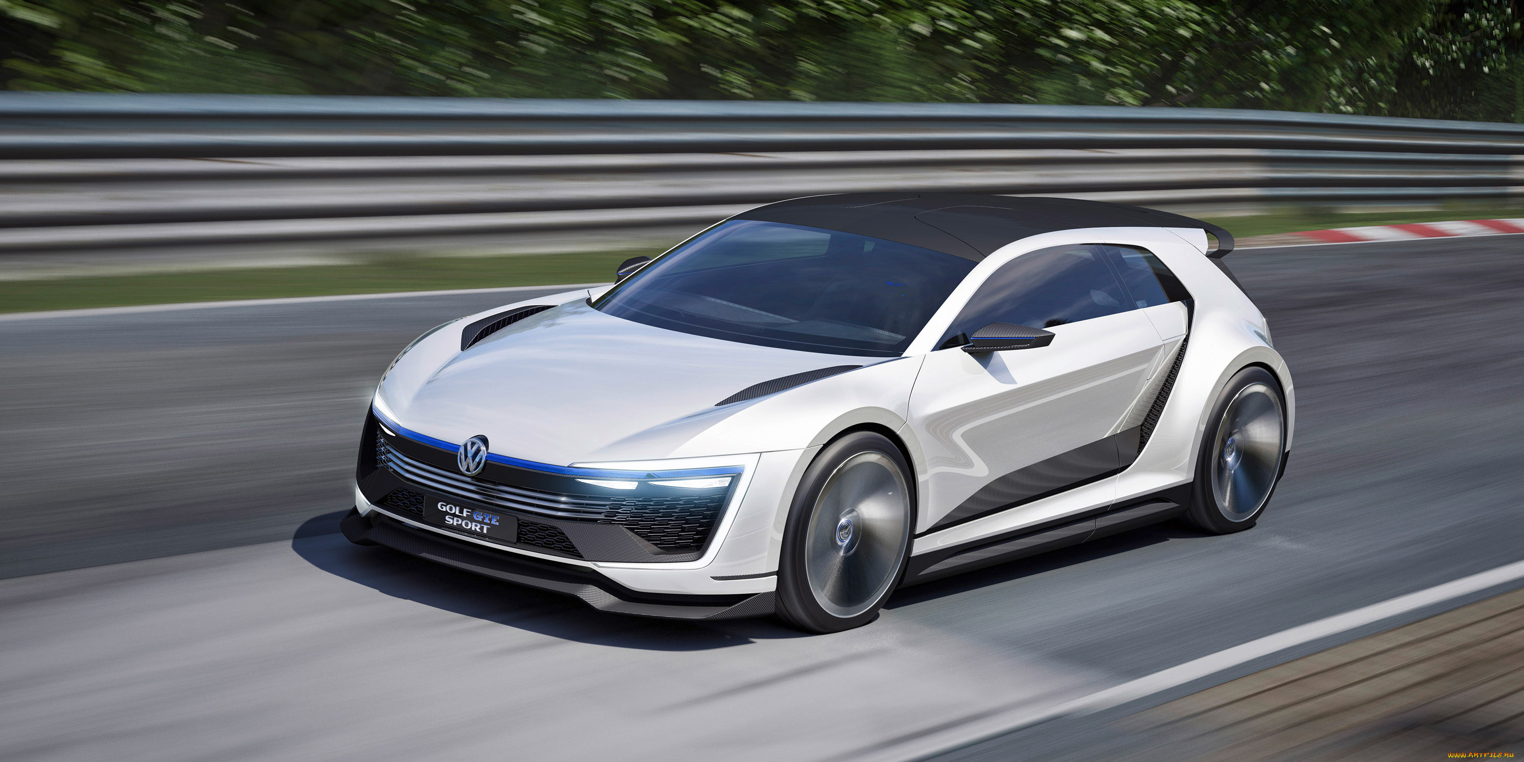 volkswagen, golf, gte, sport, concept, 2015, автомобили, 3д, volkswagen, golf, concept, 2015, трасса, gte, sport