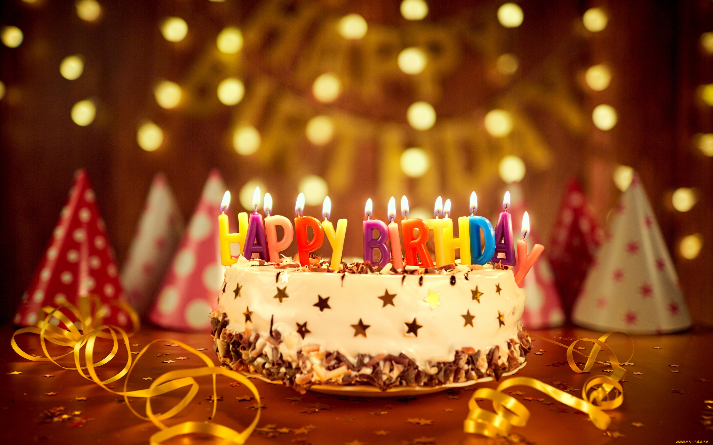 праздничные, день, рождения, cake, торт, свечи, birthday, день, рождения, happy, bokeh, decoration