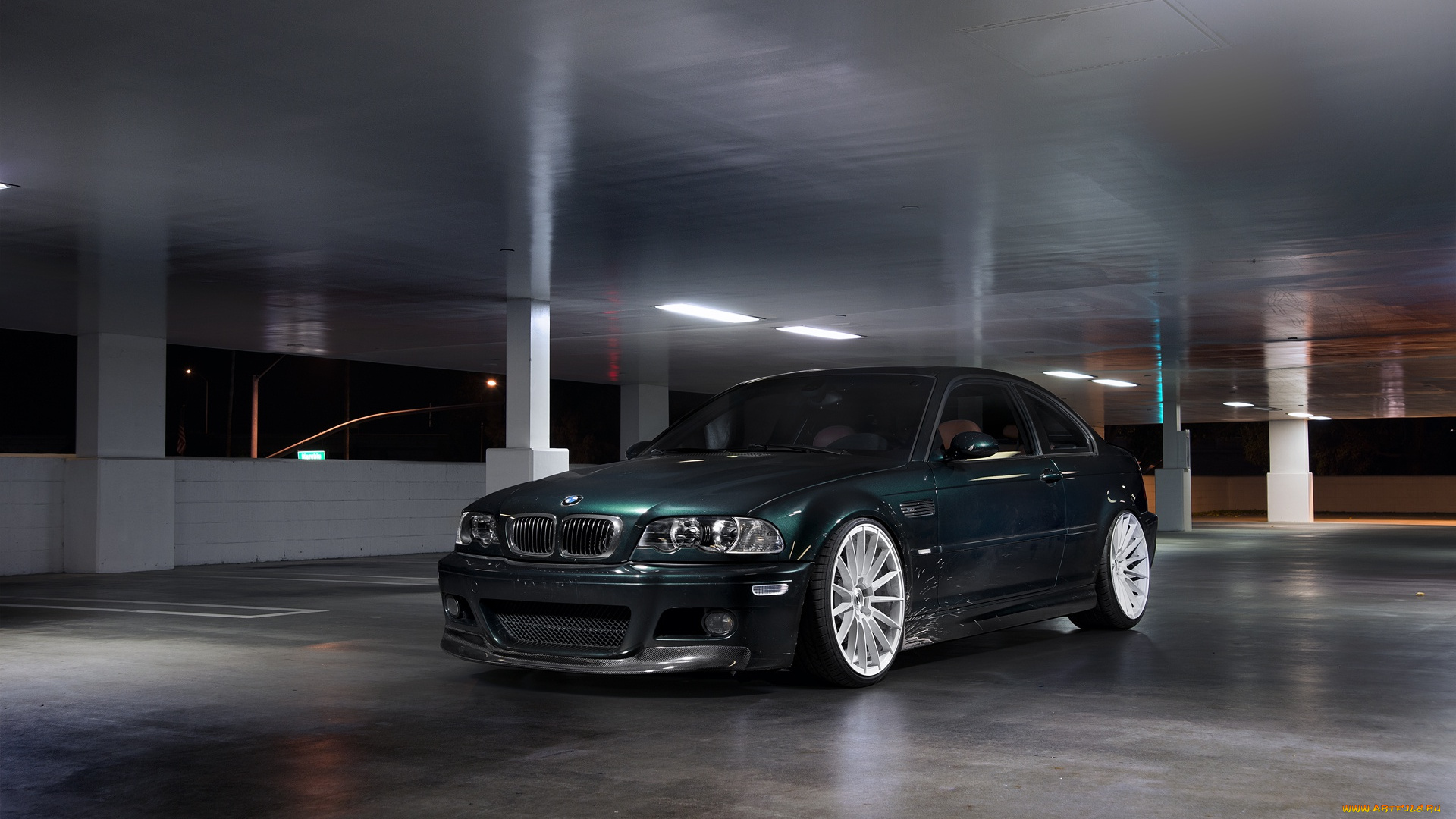 автомобили, bmw, shadow, e46, m3, dark, green