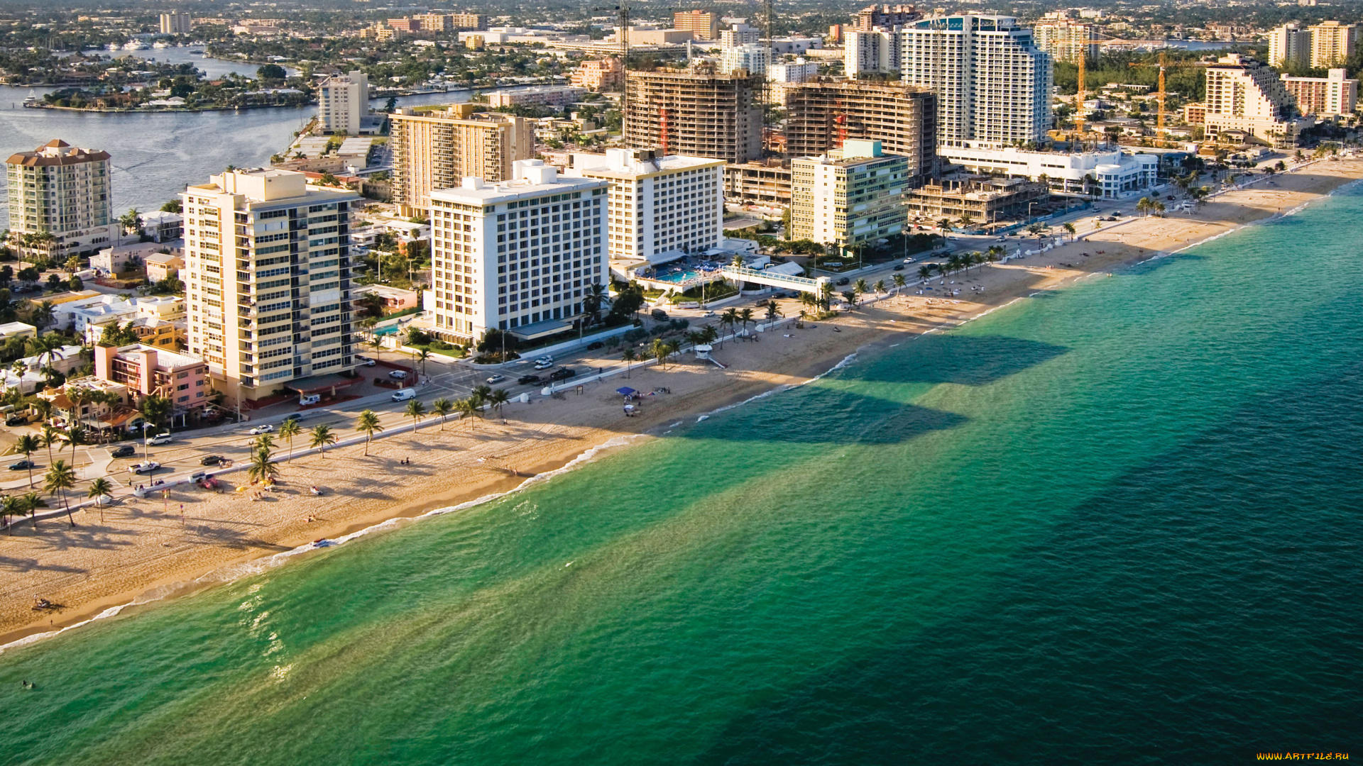 fort, lauderdale, florida, города, панорамы, океан, побережье