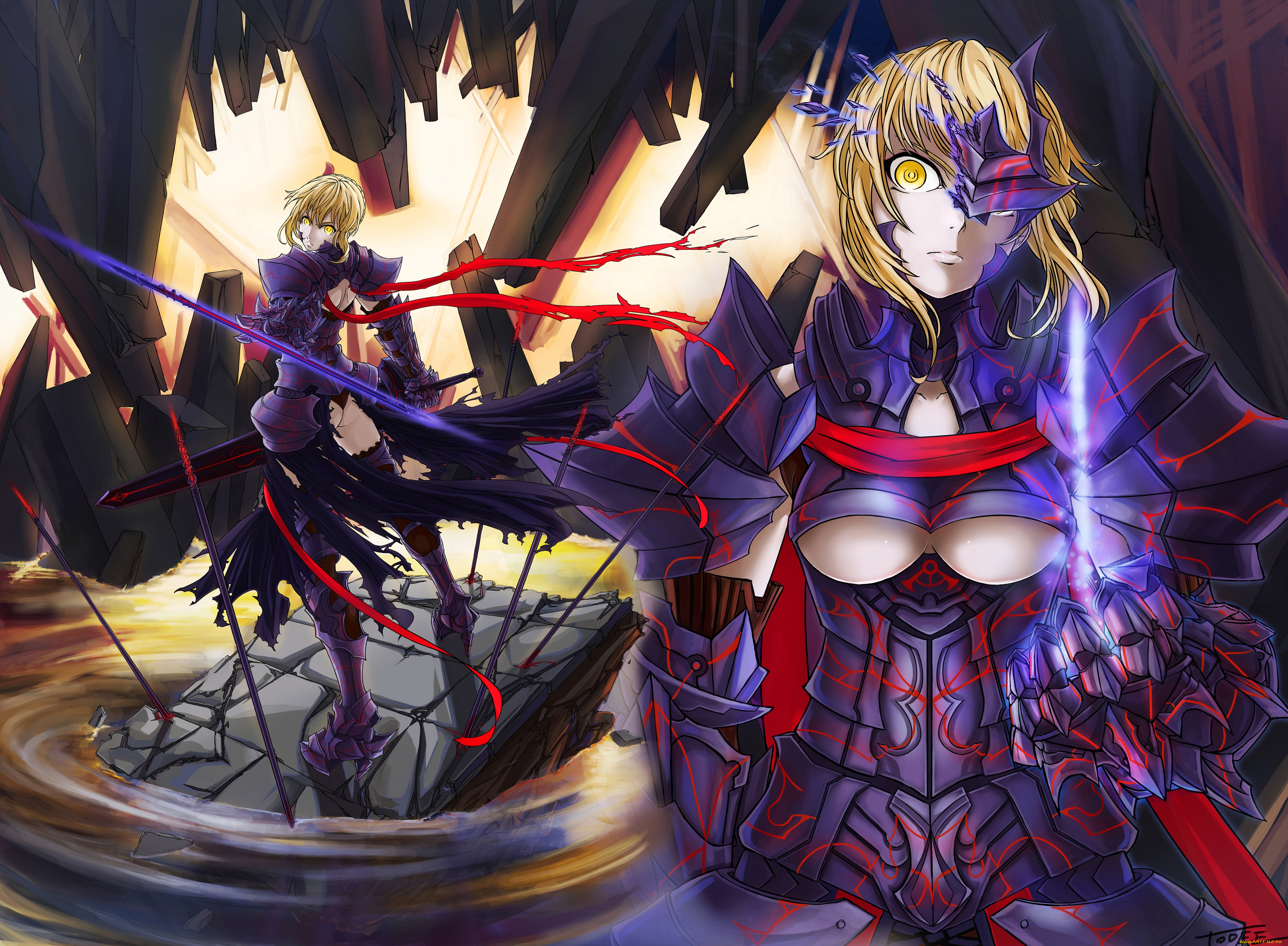 saber, аниме, fate, stay, night