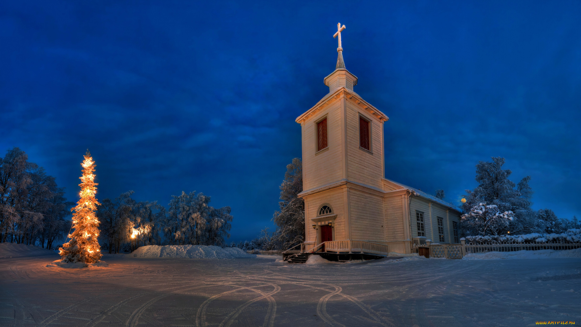 праздничные, новогодние, пейзажи, sweden, norrland, tornedalen, зима