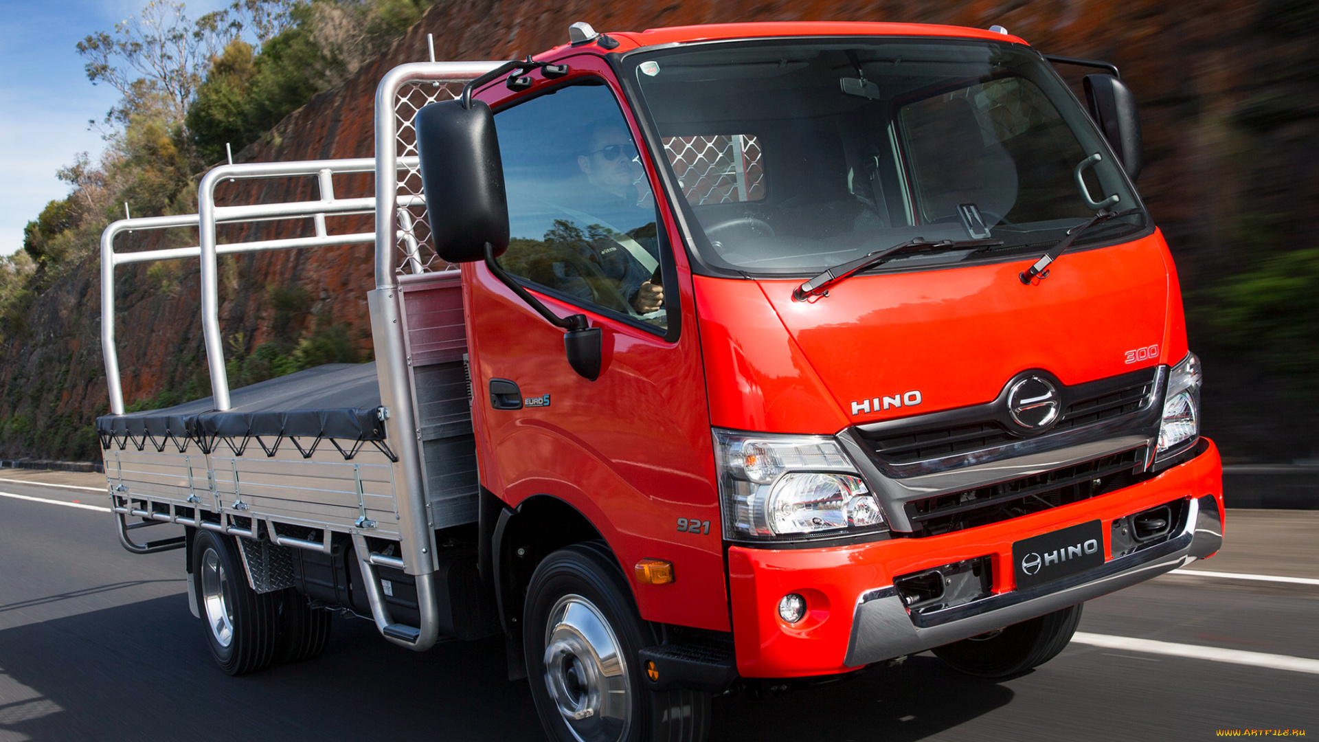 автомобили, hino, 2014, 300-921, красный