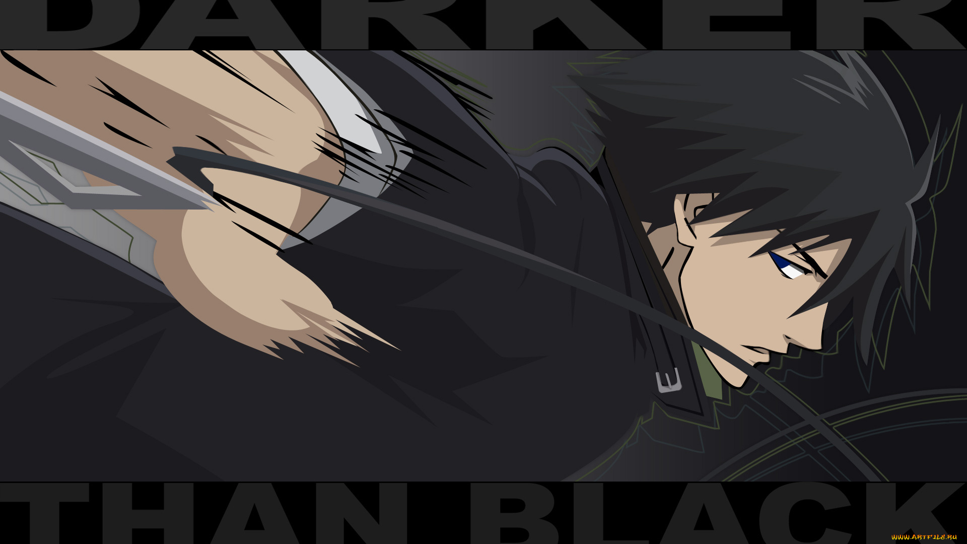 аниме, darker, than, black, darker, than, black, чёрный, фон, парень, hei