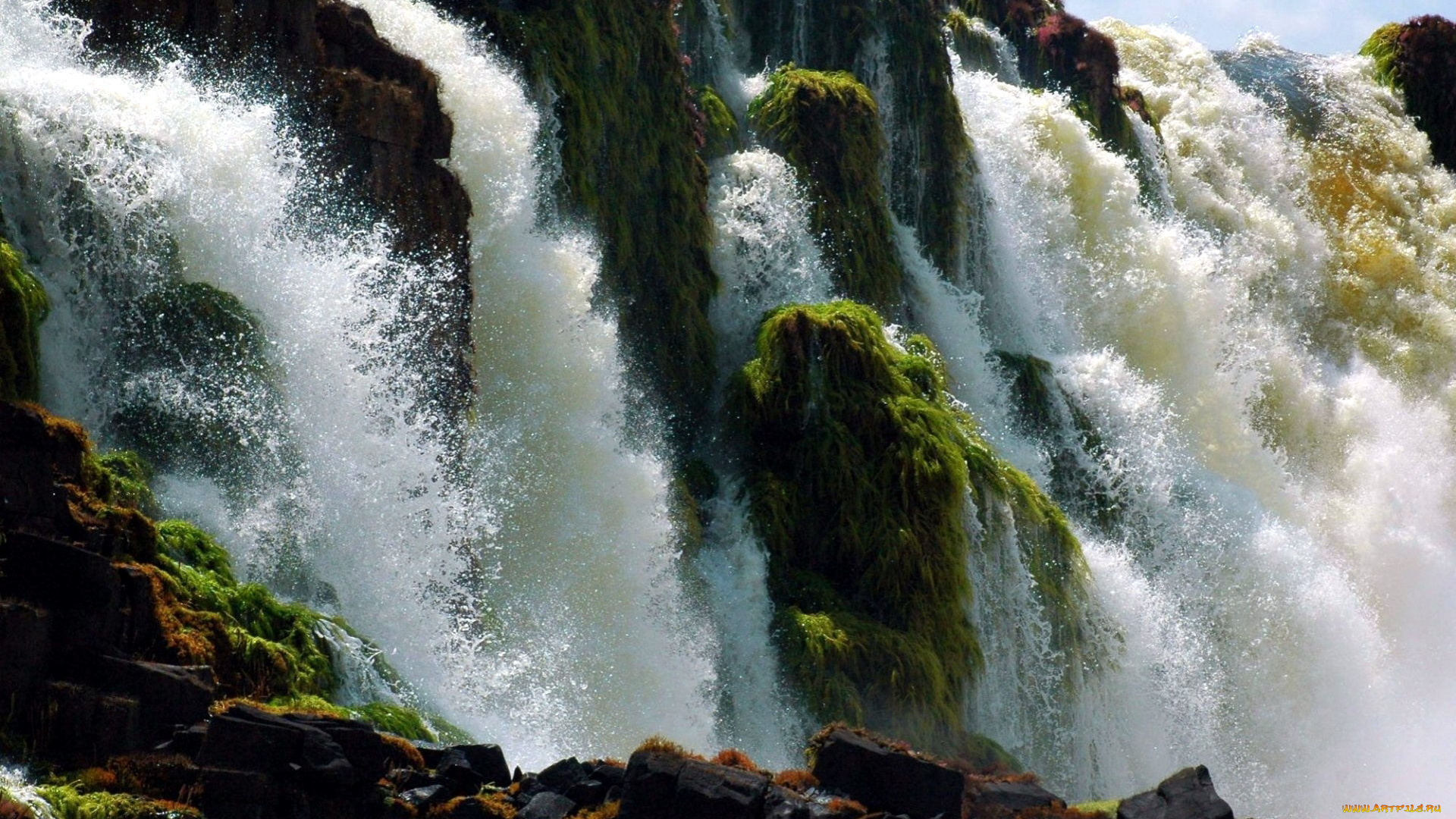 природа, водопады, потоки