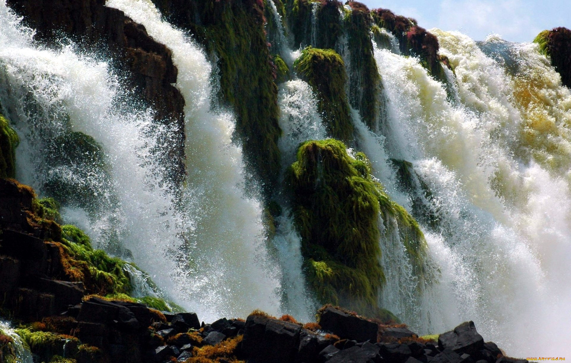 природа, водопады, потоки