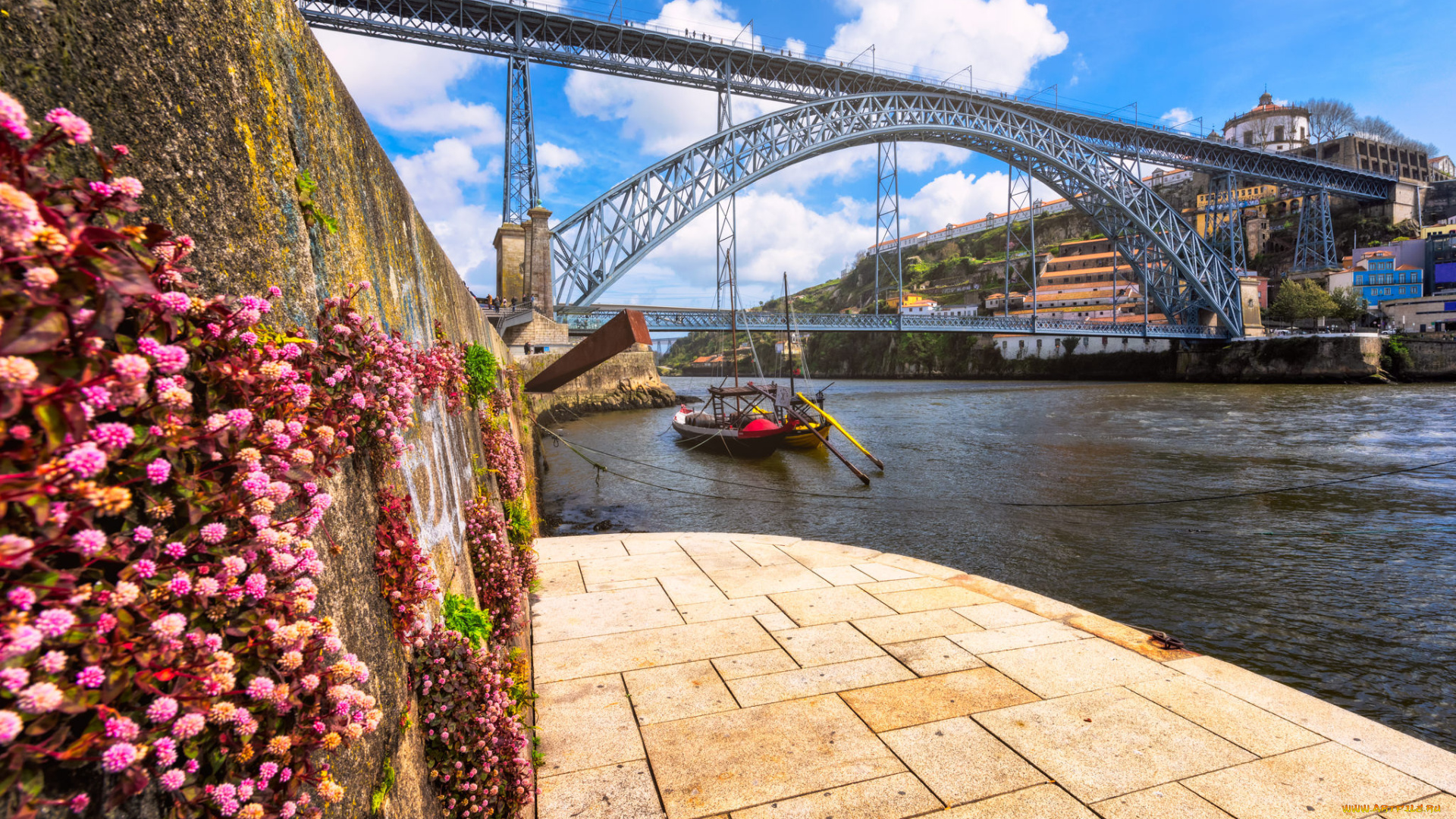 porto, , portugal, города, порту, , португалия, мост, река