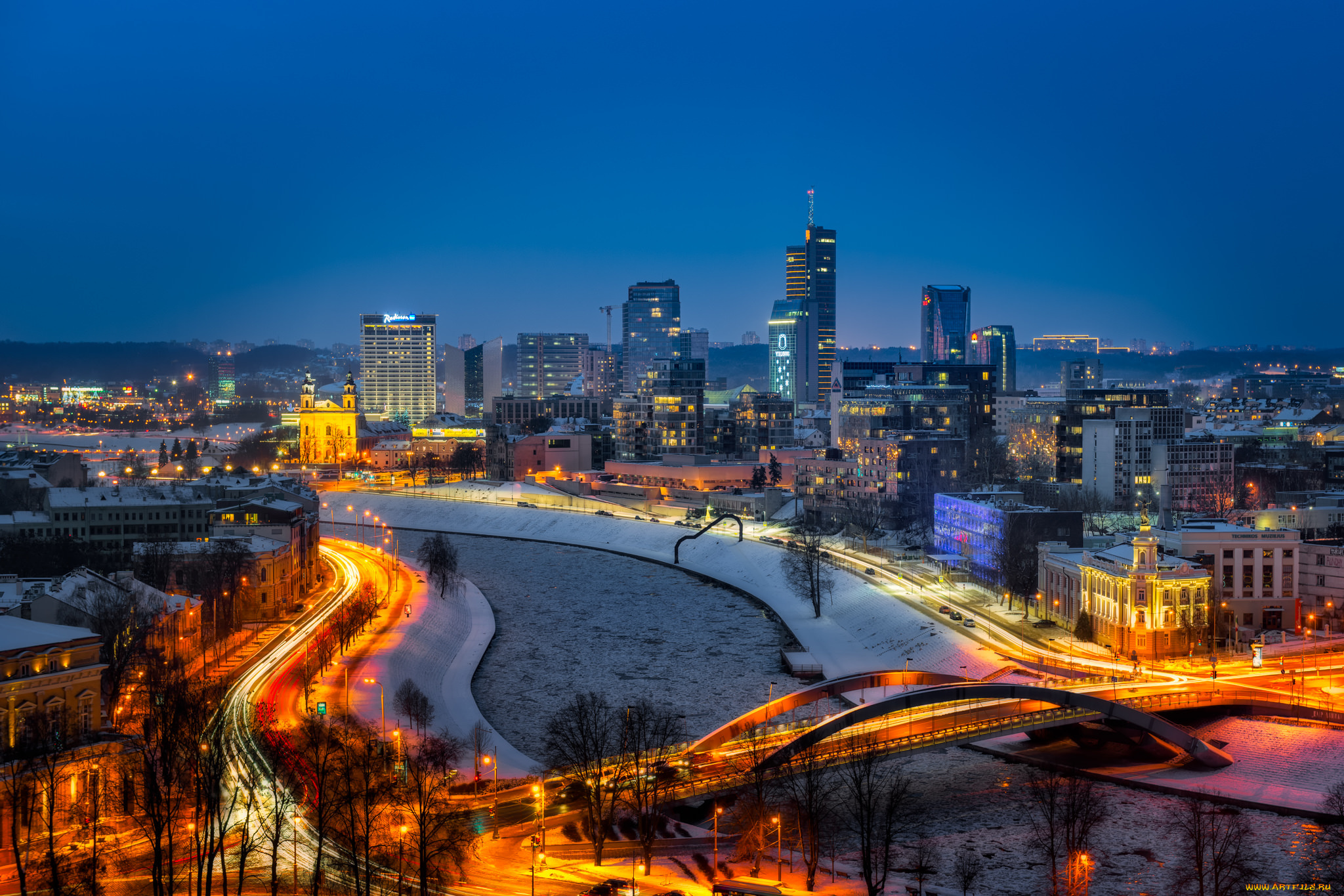 vilnius, , lithuania, города, вильнюс, , литва, мост, простор, река