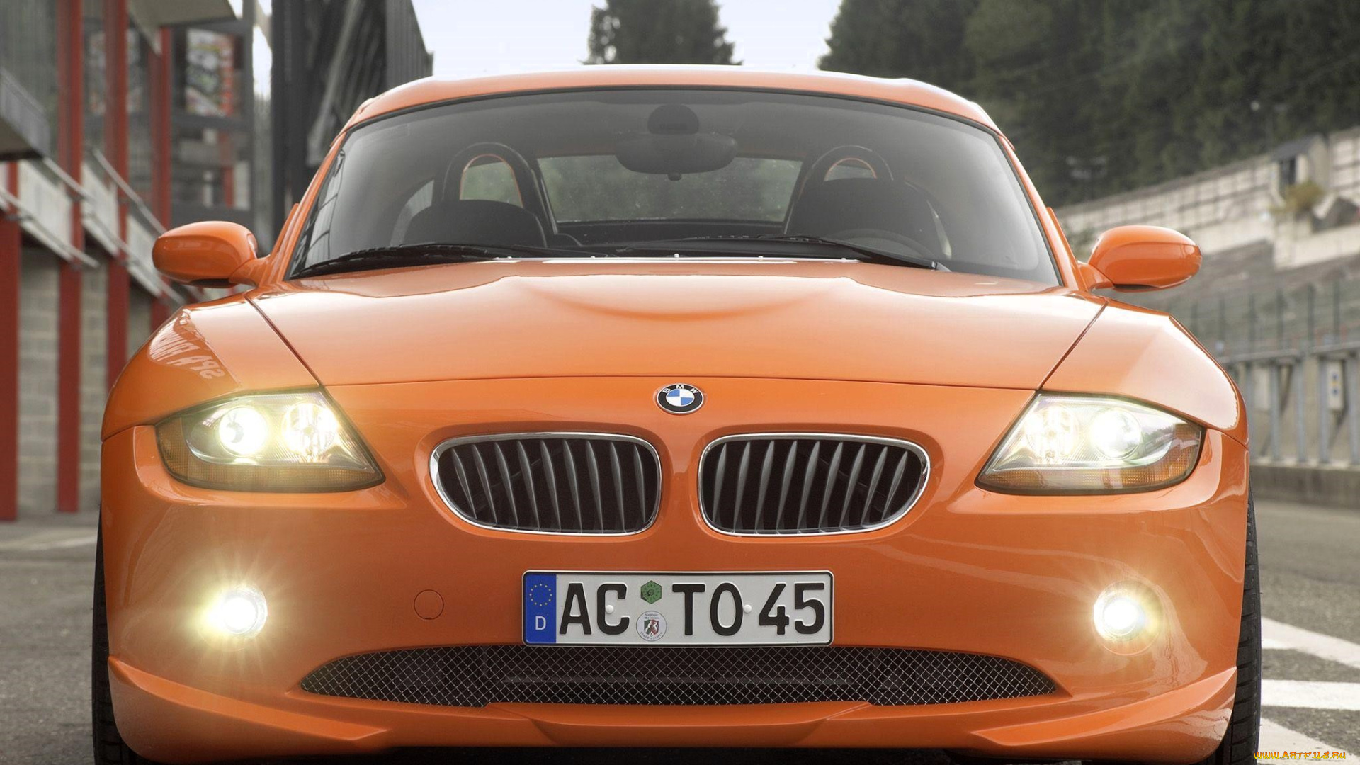 bmw, z4, автомобили, bmw, оранжевый, улица