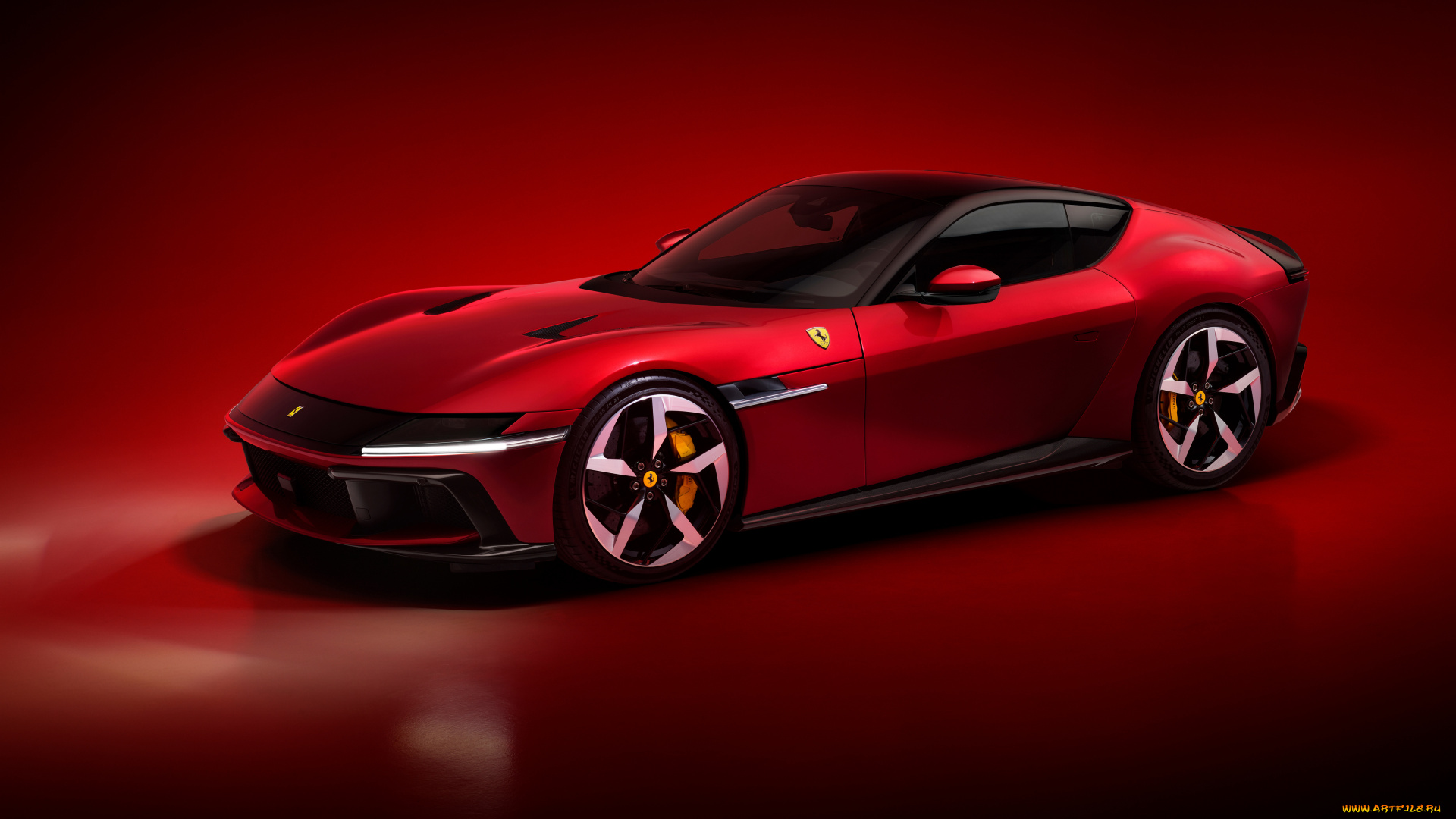 ferrari, 12cilindri, 2024, автомобили, ferrari, красный, купе, 12cilindri, фeррари