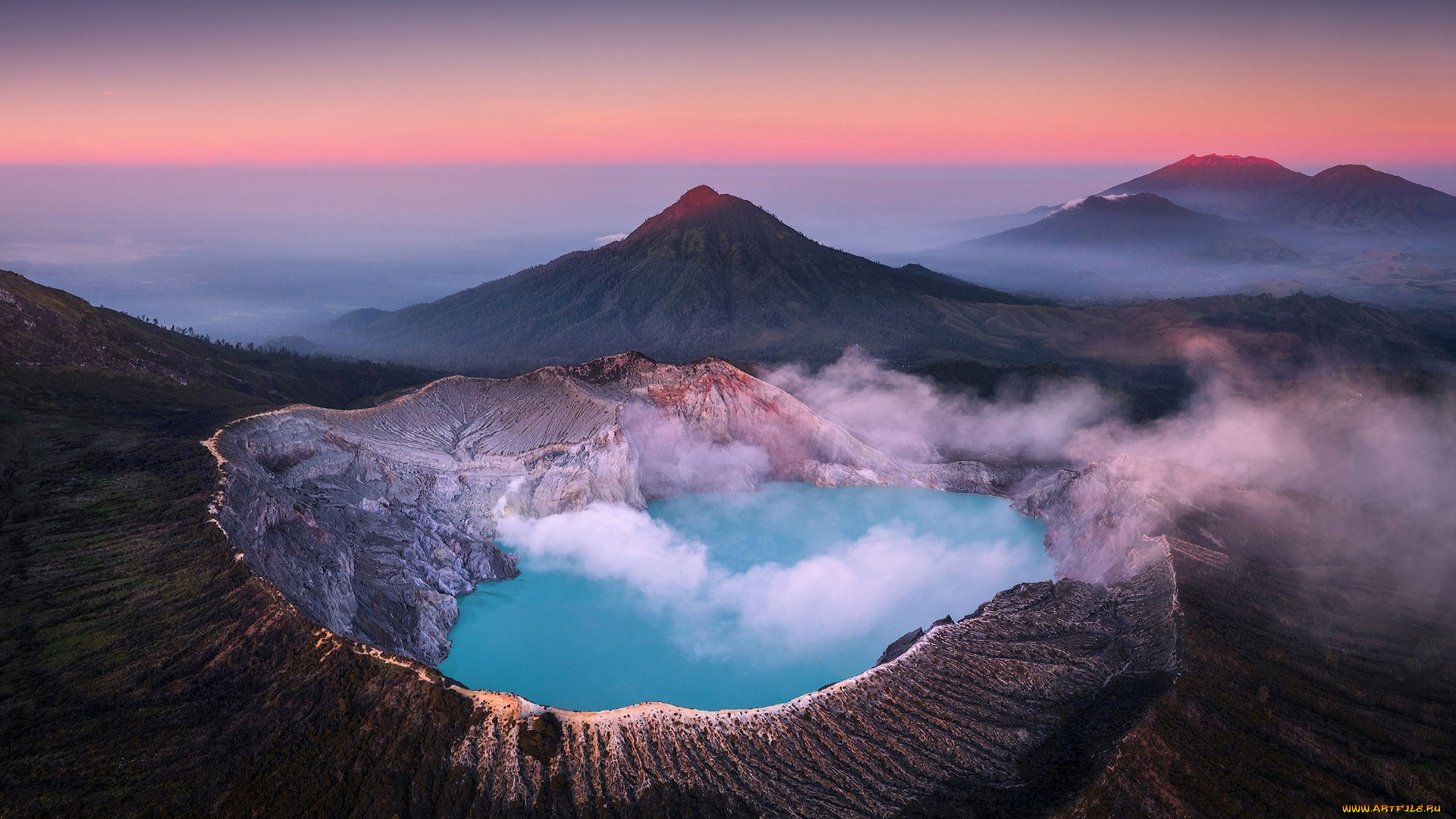 ijen, crater, lake, java, indonesia, природа, реки, озера, ijen, crater, lake