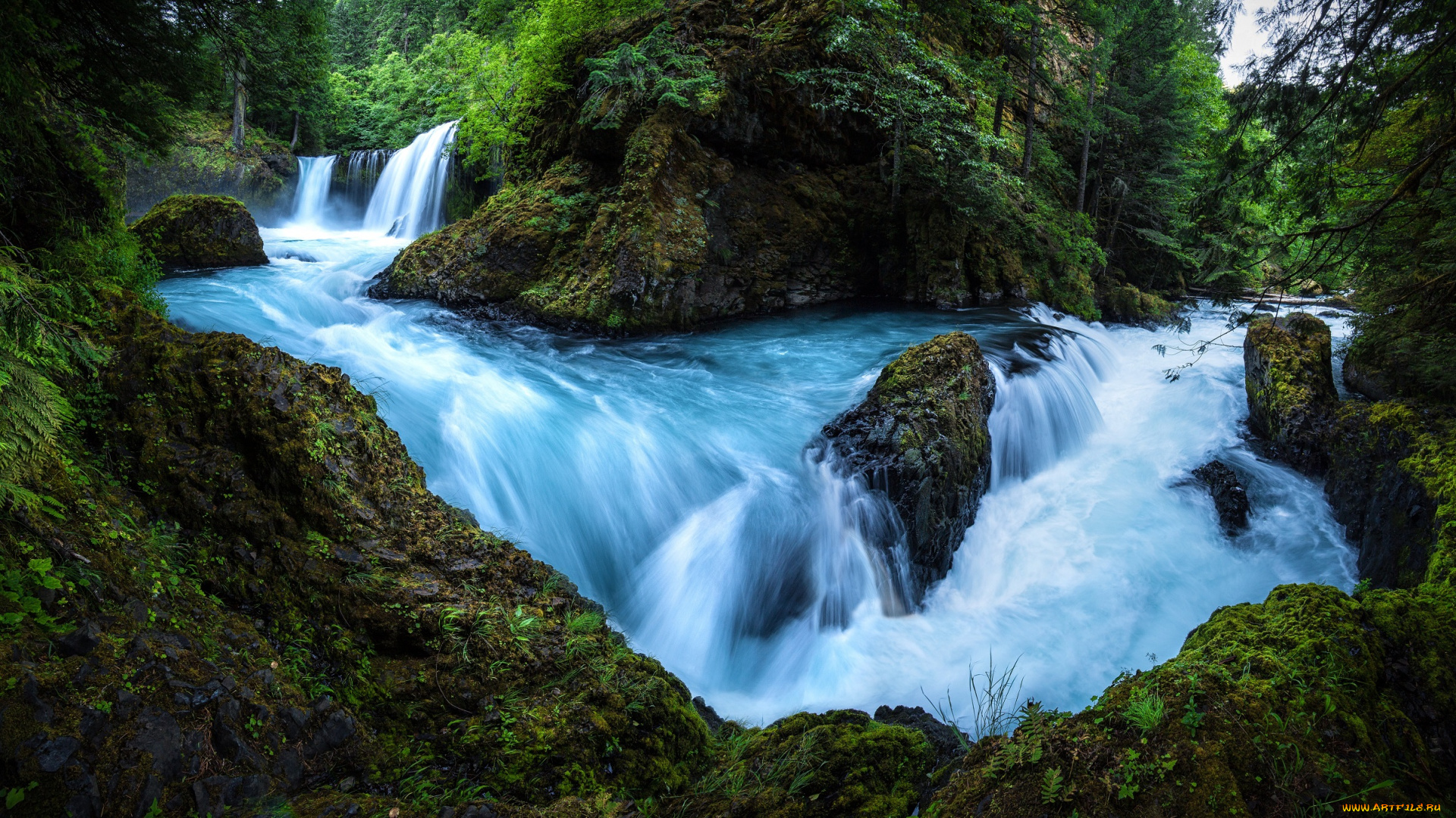 природа, водопады, stream, rocks, water, river, waterfall, река, вода, поток, камни, водопад