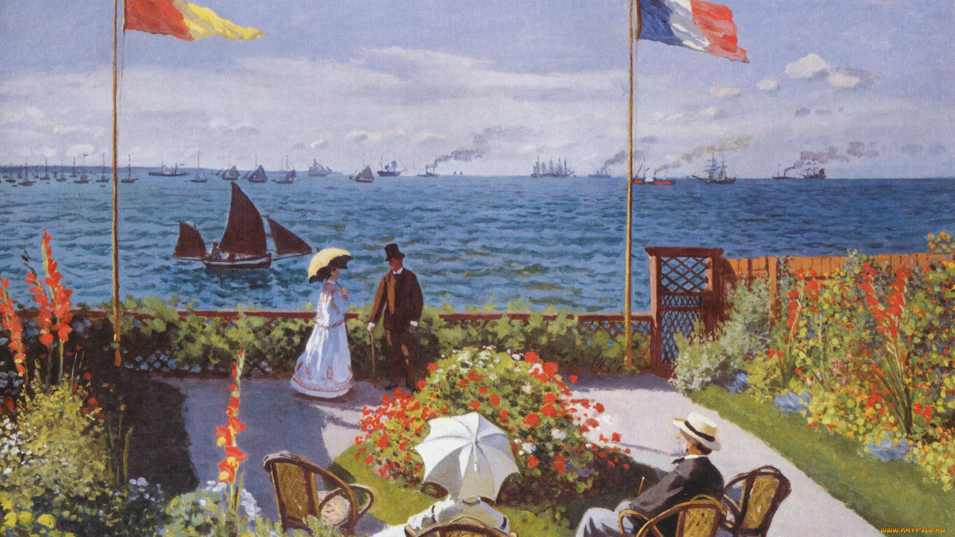 claude, monet, рисованные