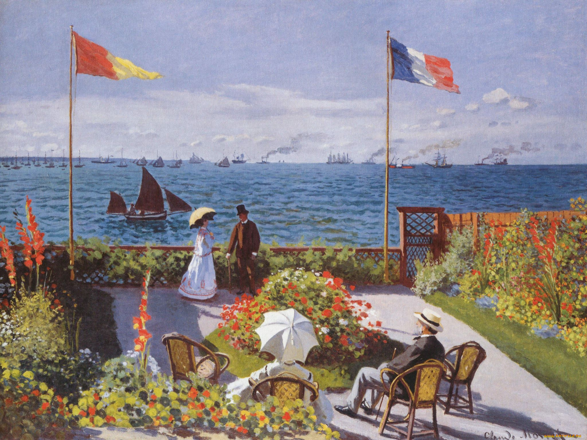 claude, monet, рисованные