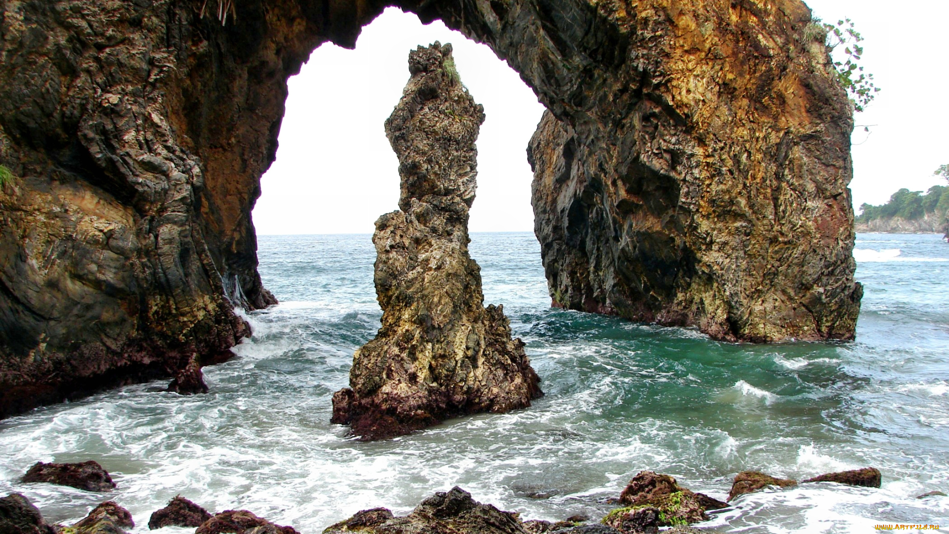 arch, rock, paria, bay, природа, побережье, море, скалы, камни, арка