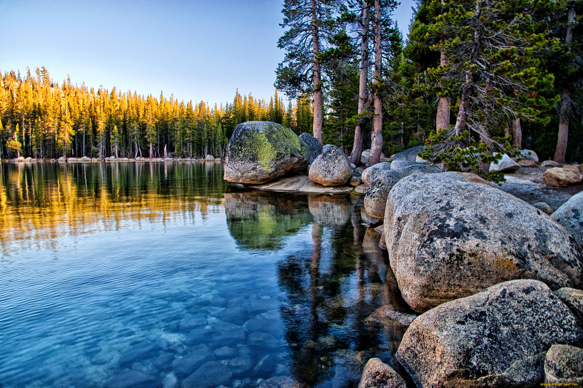 tenaya, lake, yosemite, national, park, california, природа, реки, озера, озеро, теная, камни, валуны, лес, йосемити, калифорния