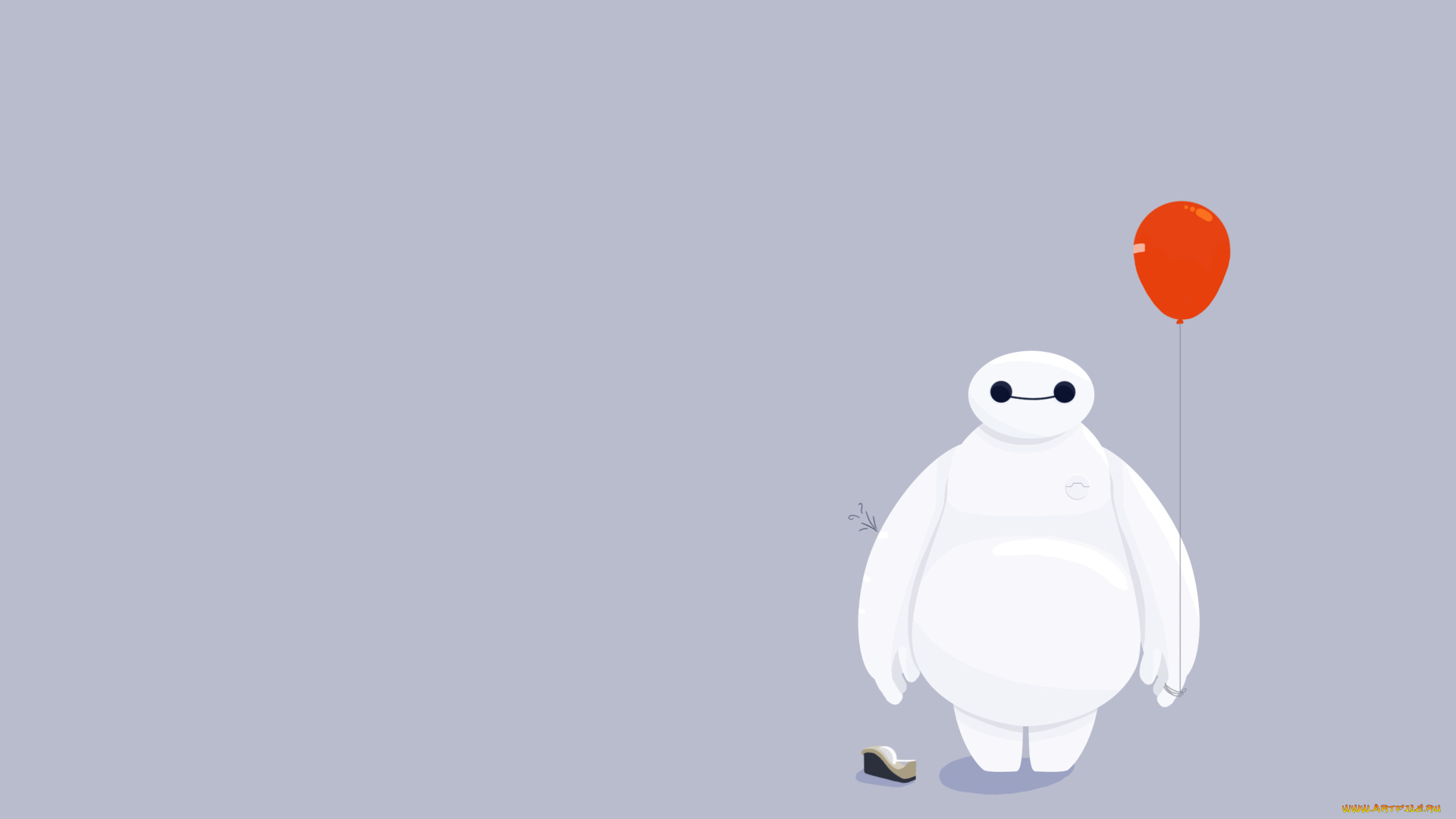 рисованное, минимализм, baymax, шарик, big, hero, 6, город, героев