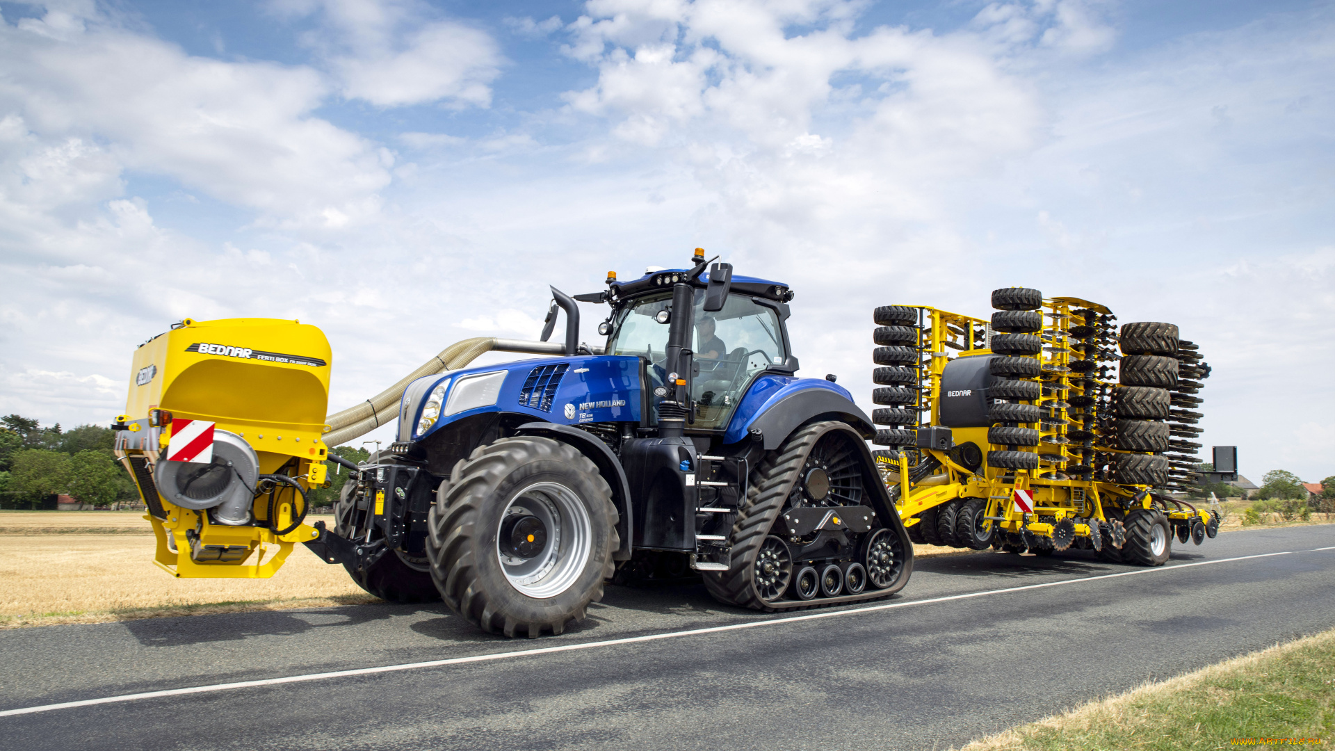 техника, тракторы, на, гусенецах, newholland