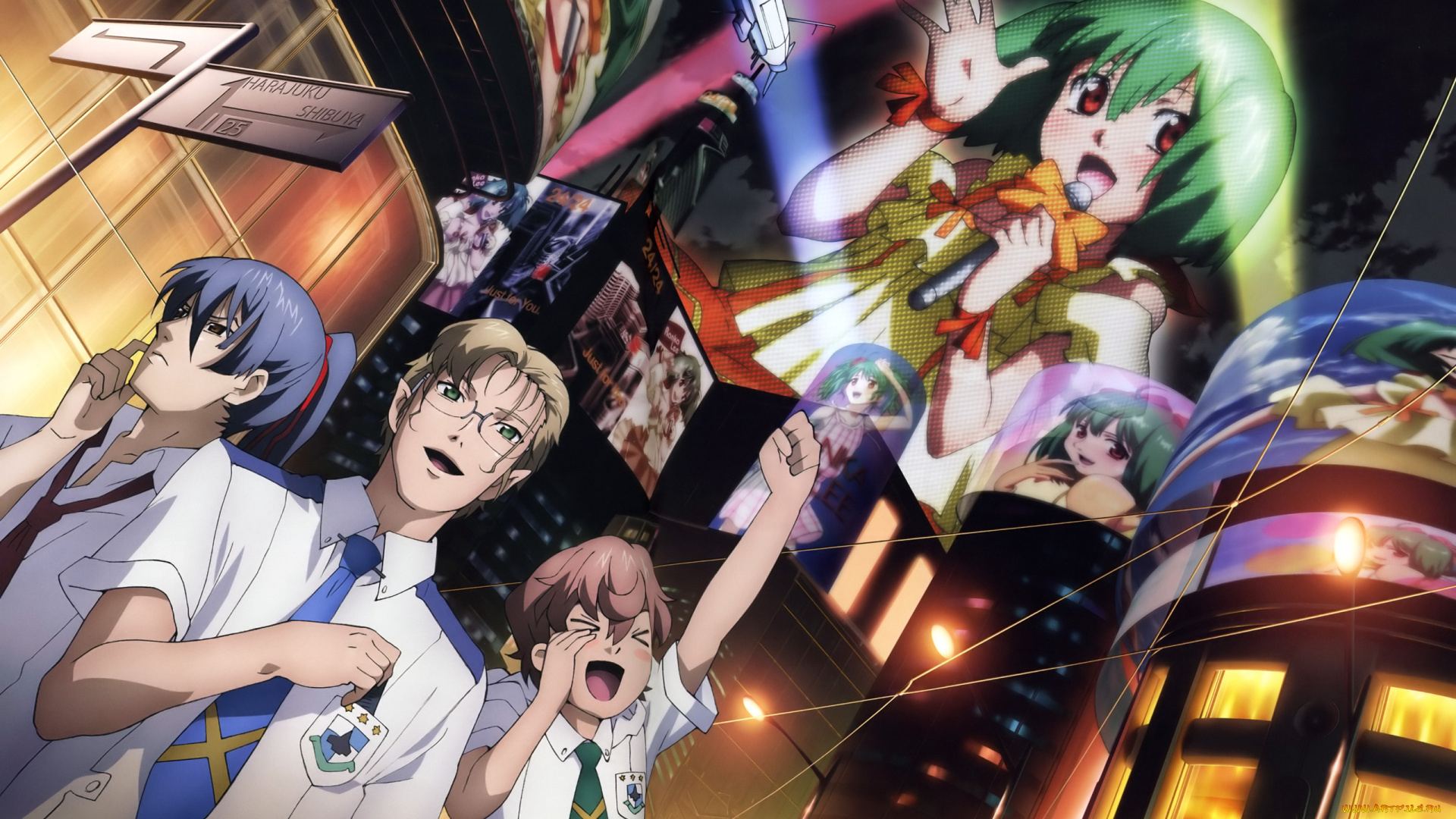 аниме, macross, frontier, девушка