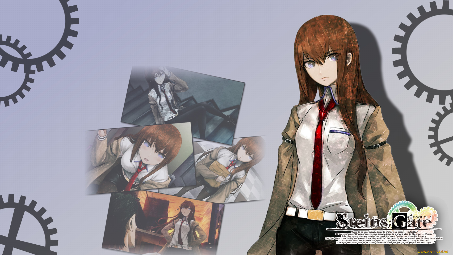 аниме, steins, gate, девушка