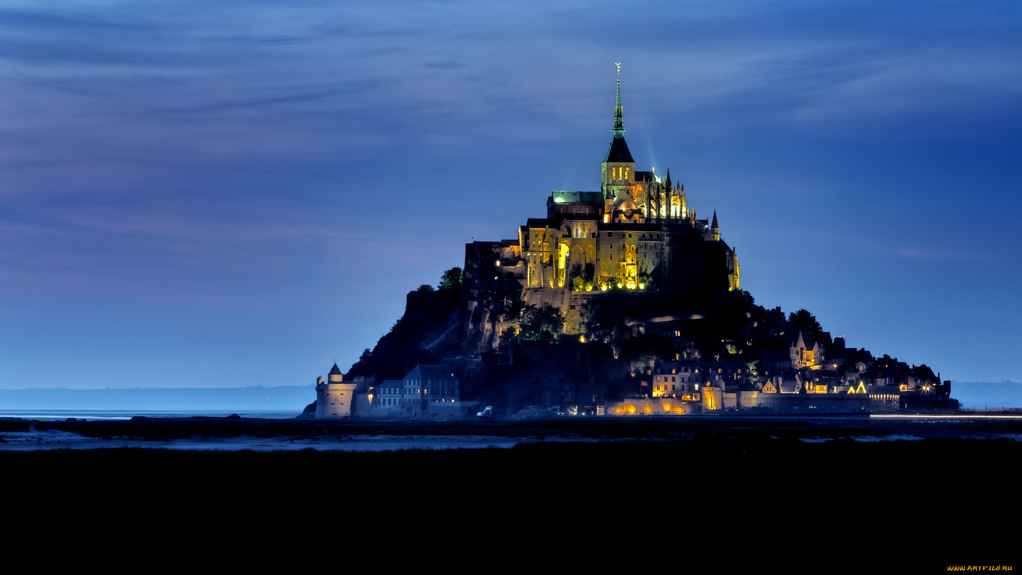 mont, saint, michel, normandy, france, города, крепость, мон, сен, мишель, франция, мон-сен-мишель, остров, saint-michel, ночь