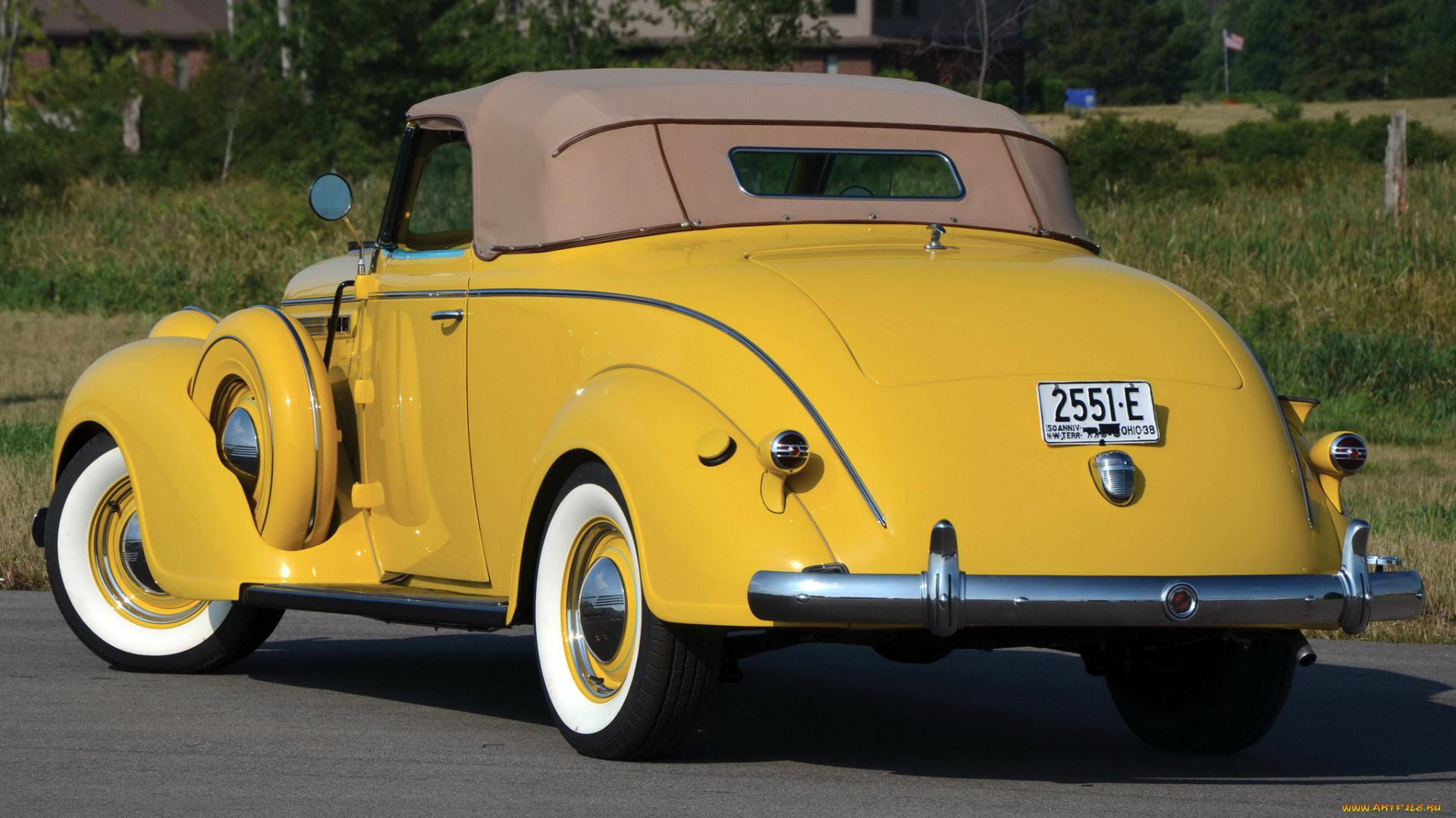 автомобили, классика, convertible, imperial, chrysler, 1938г, желтый, c-19, coupe