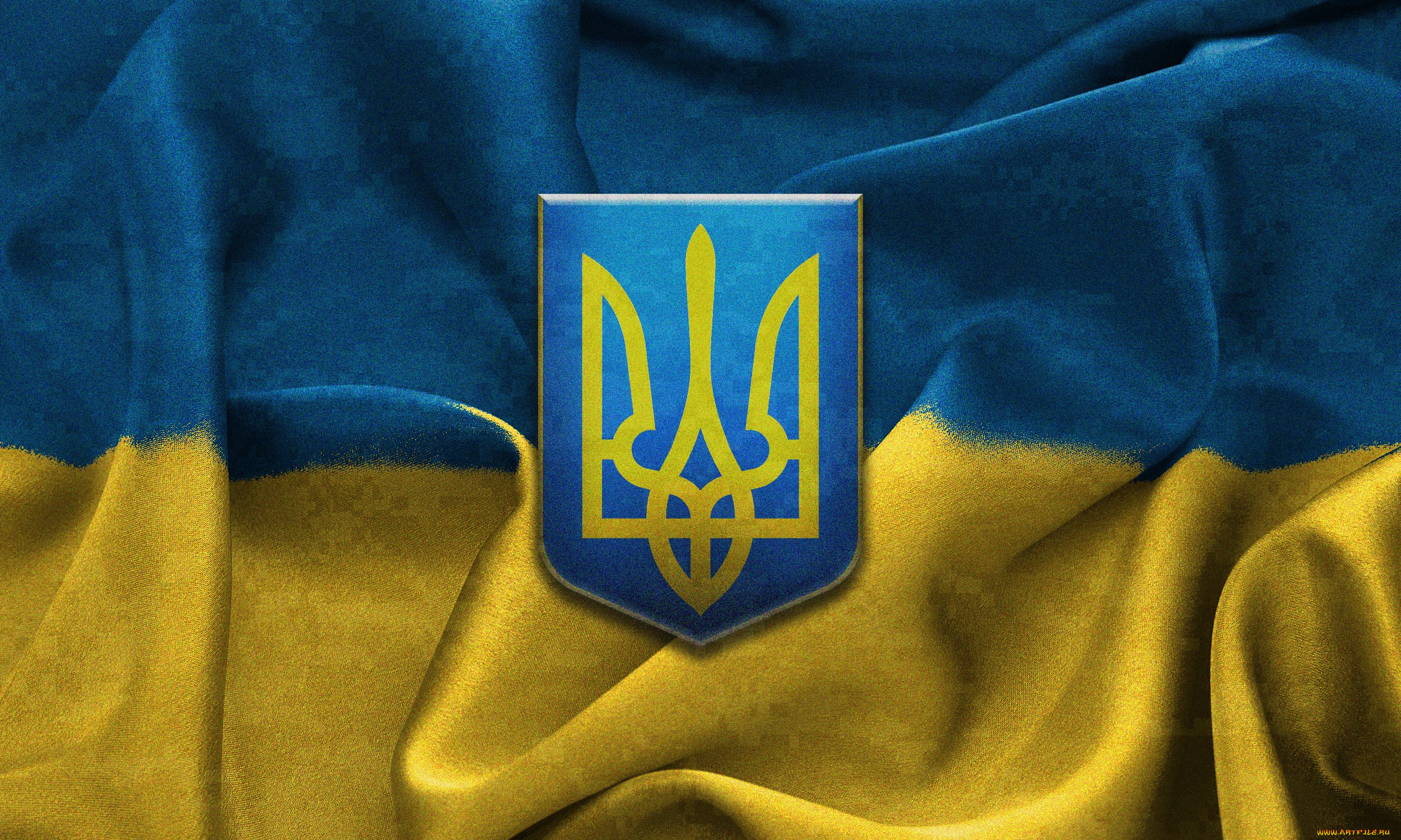 разное, флаги, , гербы, голубой, флаг, украина, желтый, тризуб, герб