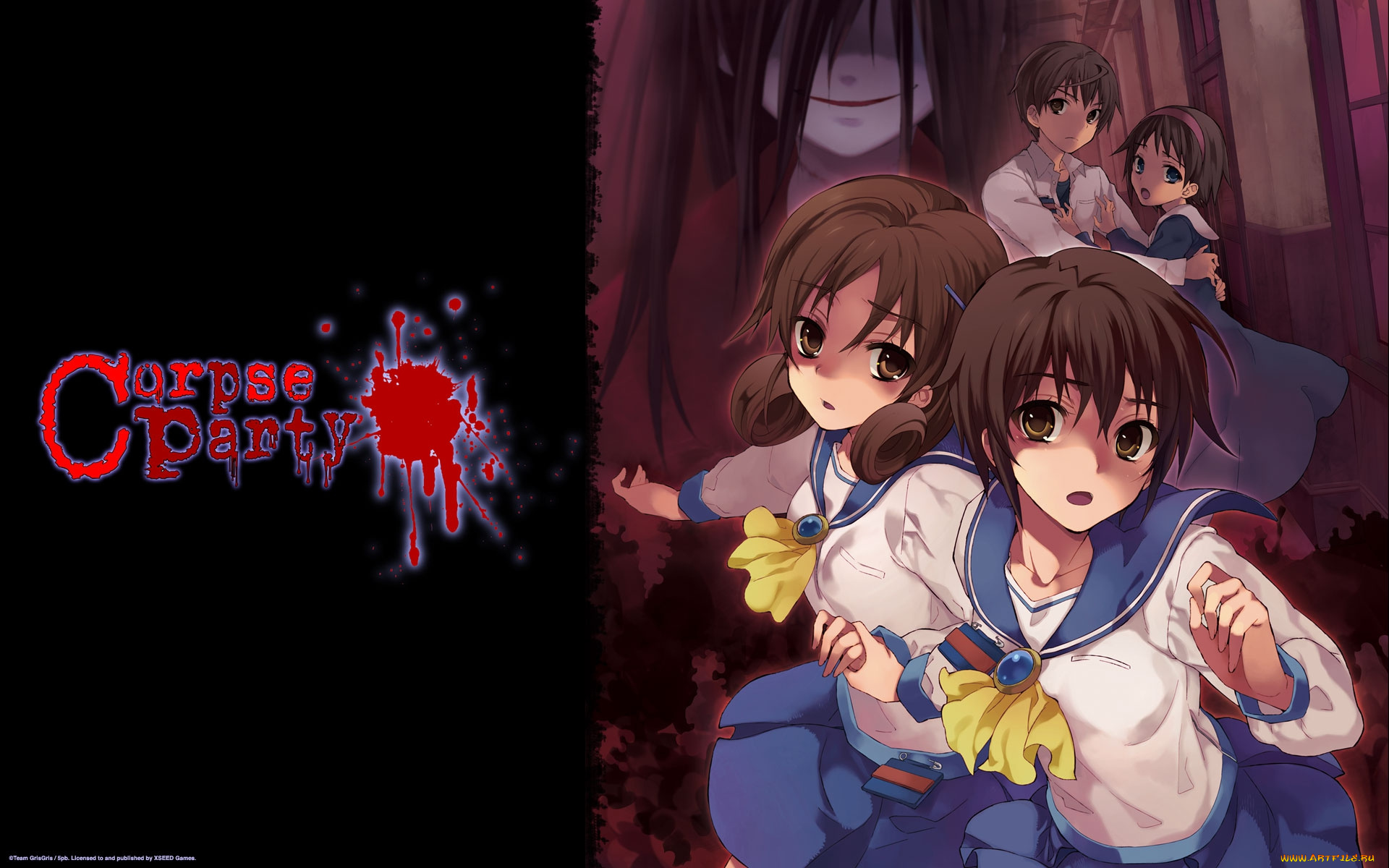 corpse, party, аниме, фон, взгляд, девушки