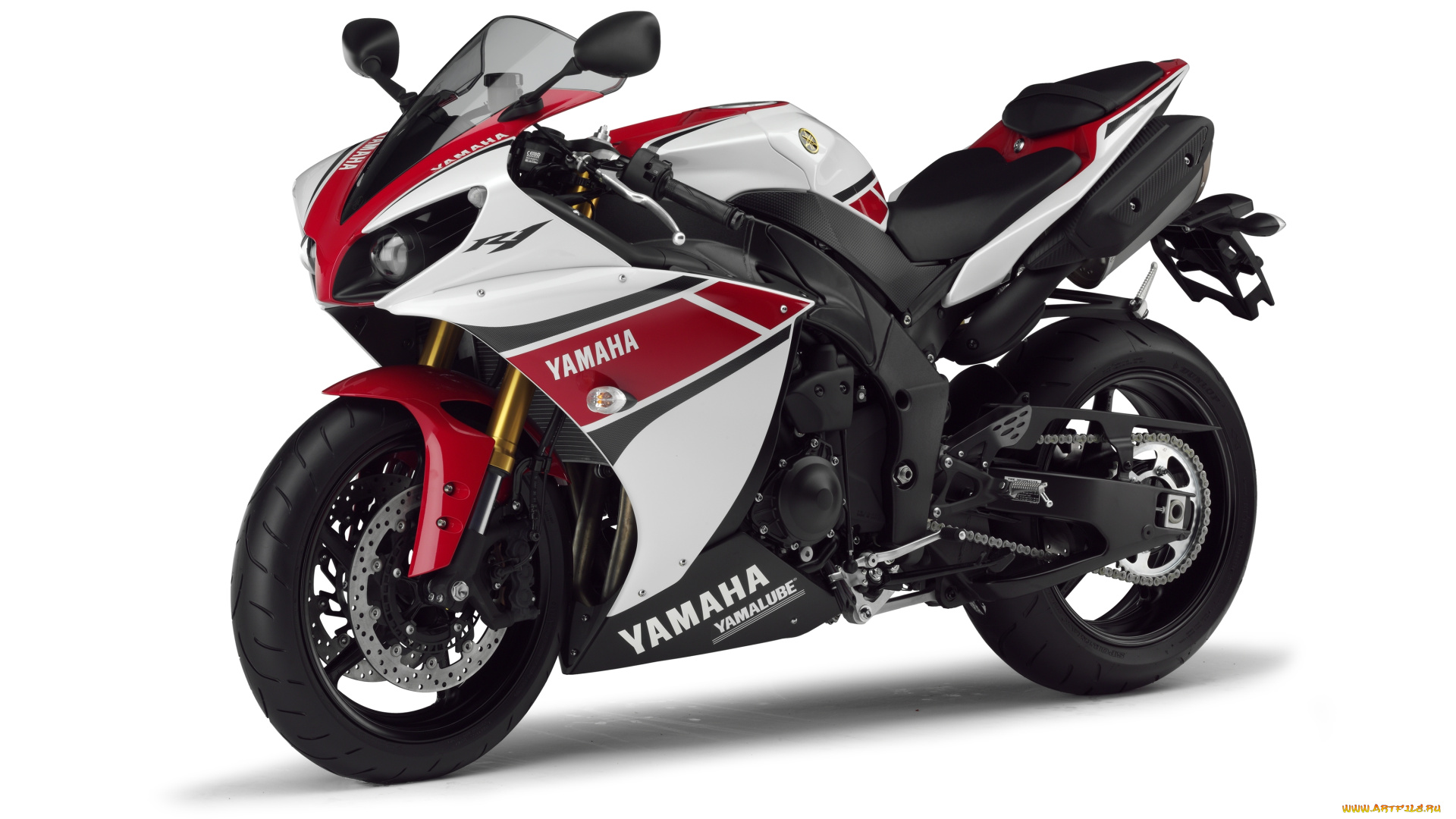 белый мотоцикл Yamaha YZF-R1 бесплатно