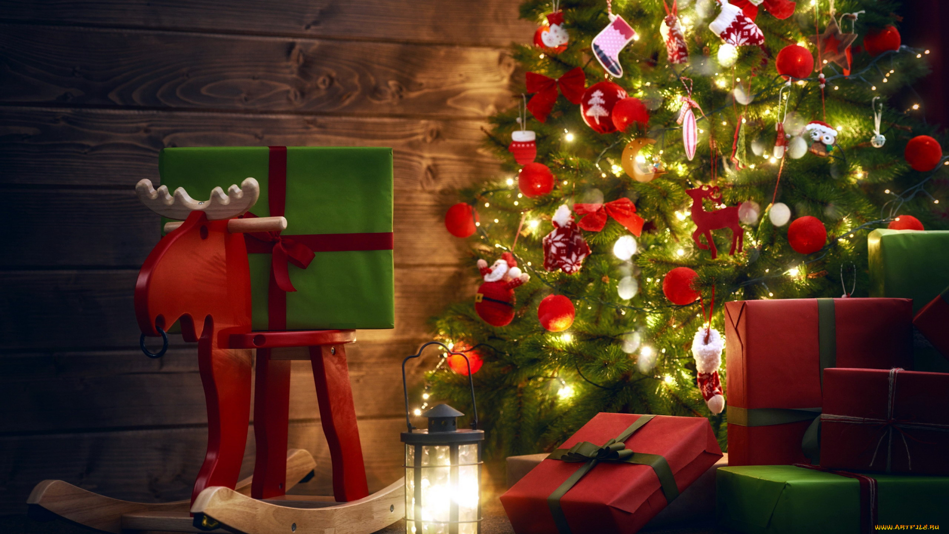 праздничные, ёлки, фонарь, елка, подарки