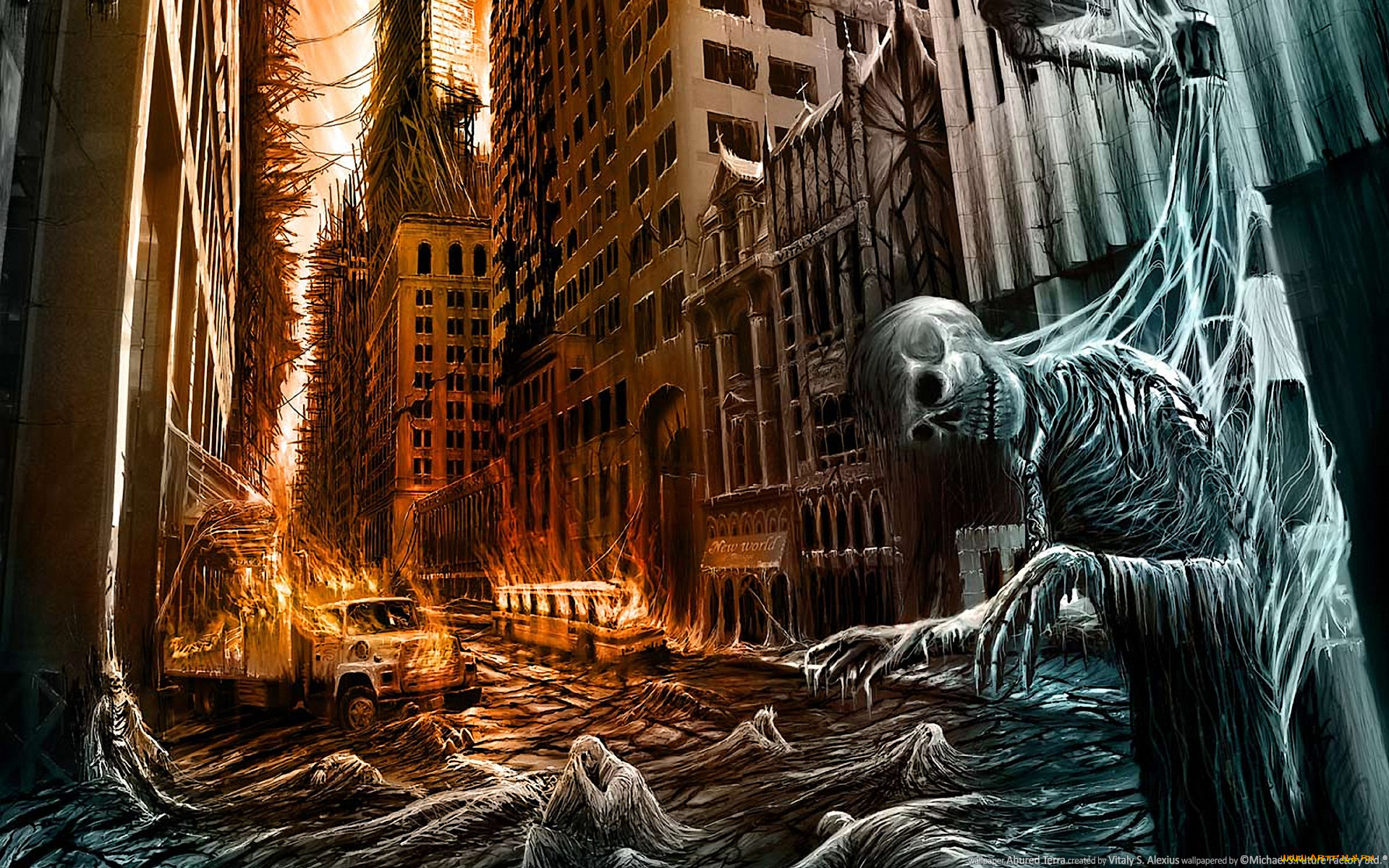 Музыка конца света. Страшный город. Разрушенный мир. Мрачный город. Разрушенный город.