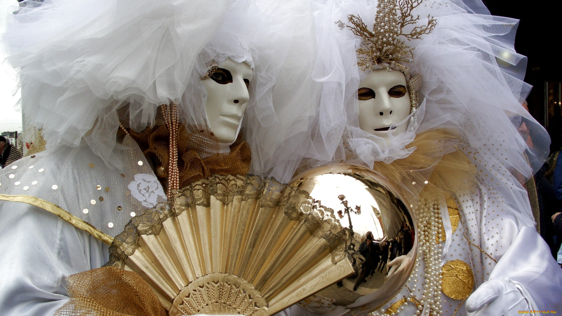 разное, маски, карнавальные, костюмы, белый, пара, венеция, веер