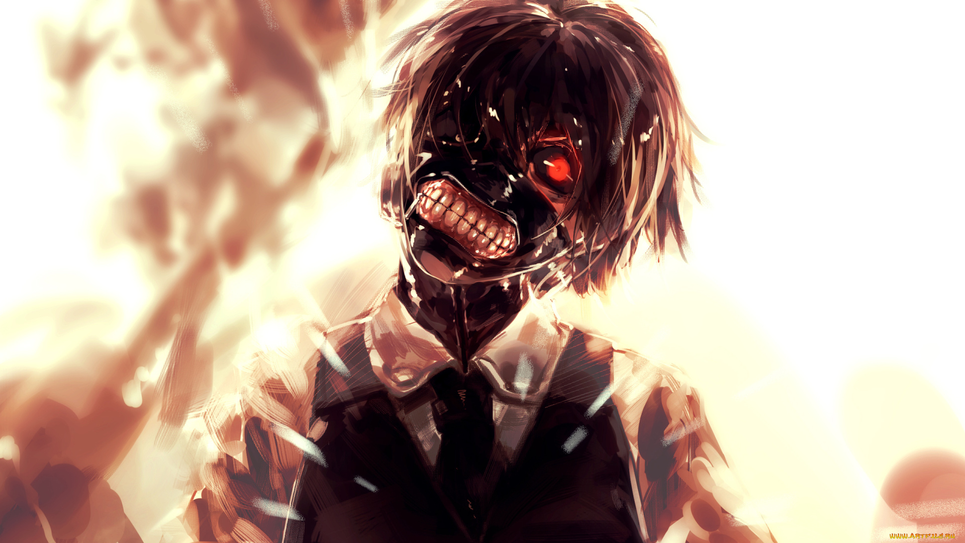 аниме, tokyo, ghoul, tokyo, ghoul, токийский, гуль, kaneki, ken, канеки, кен, маска, красный, глаз, anime