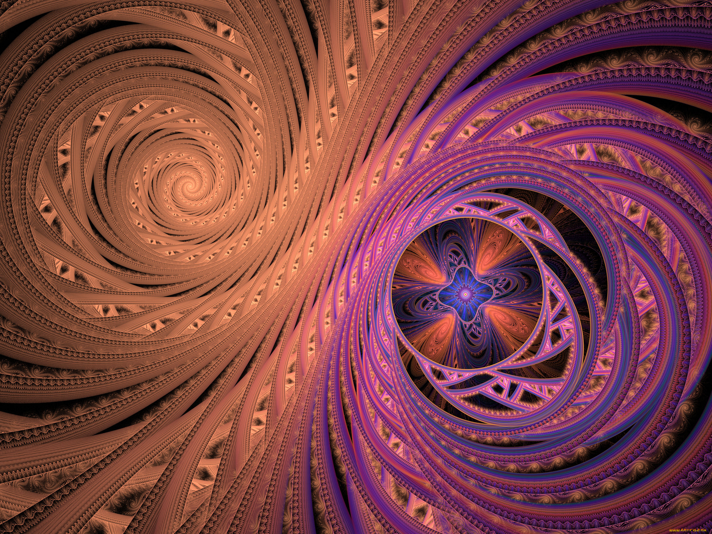 3д, графика, фракталы, , fractal, узор, цвета, фон