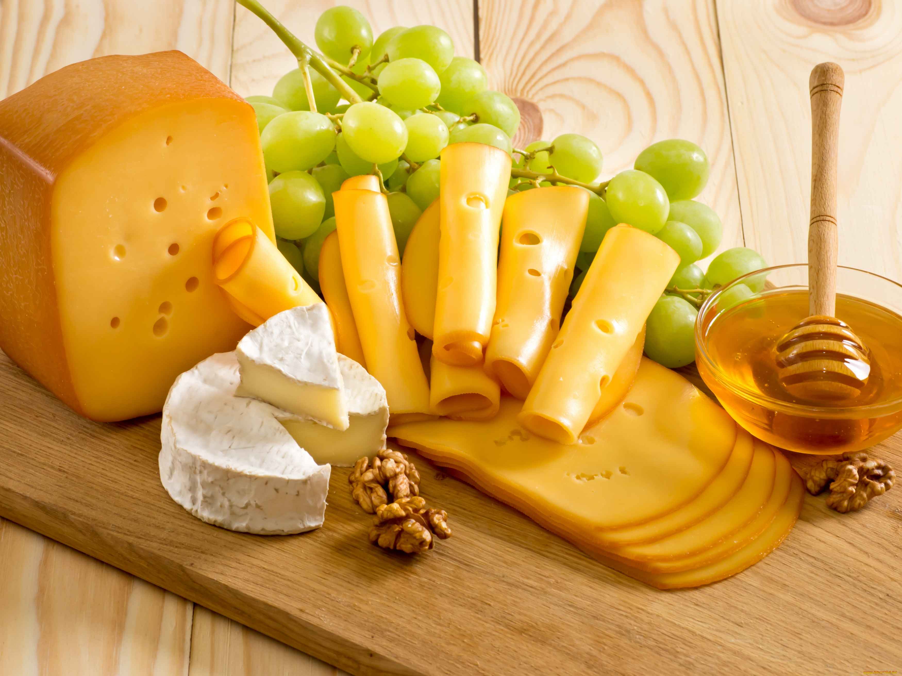 еда, сырные, изделия, виноград, сыр, nuts, honey, grapes, cheese, орехи, мед