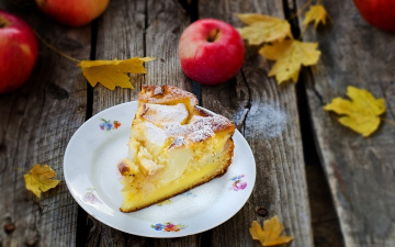 Картинка еда пироги яблоки пирог кусок