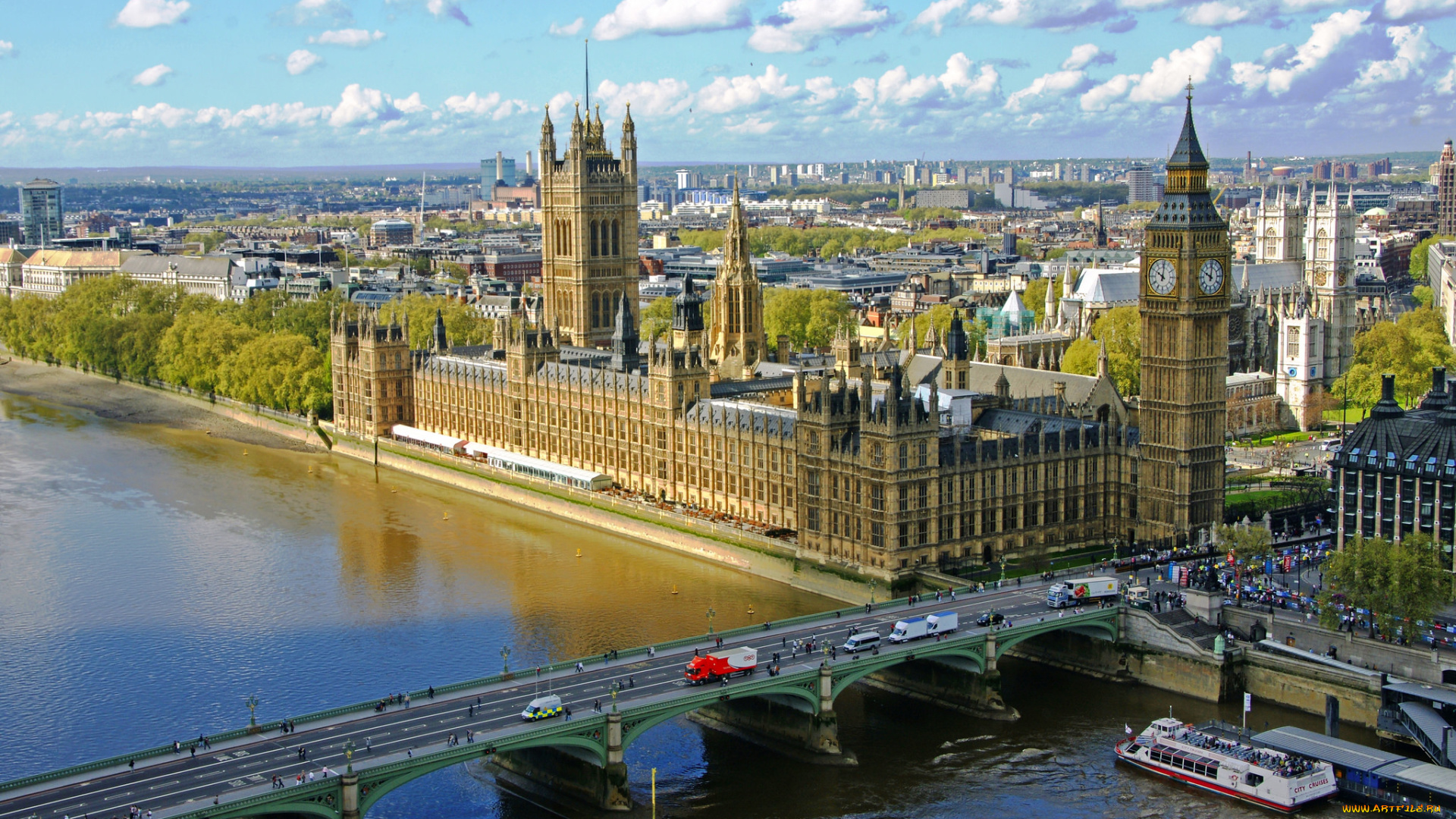 london, города, лондон, , великобритания, парламент, мост, река
