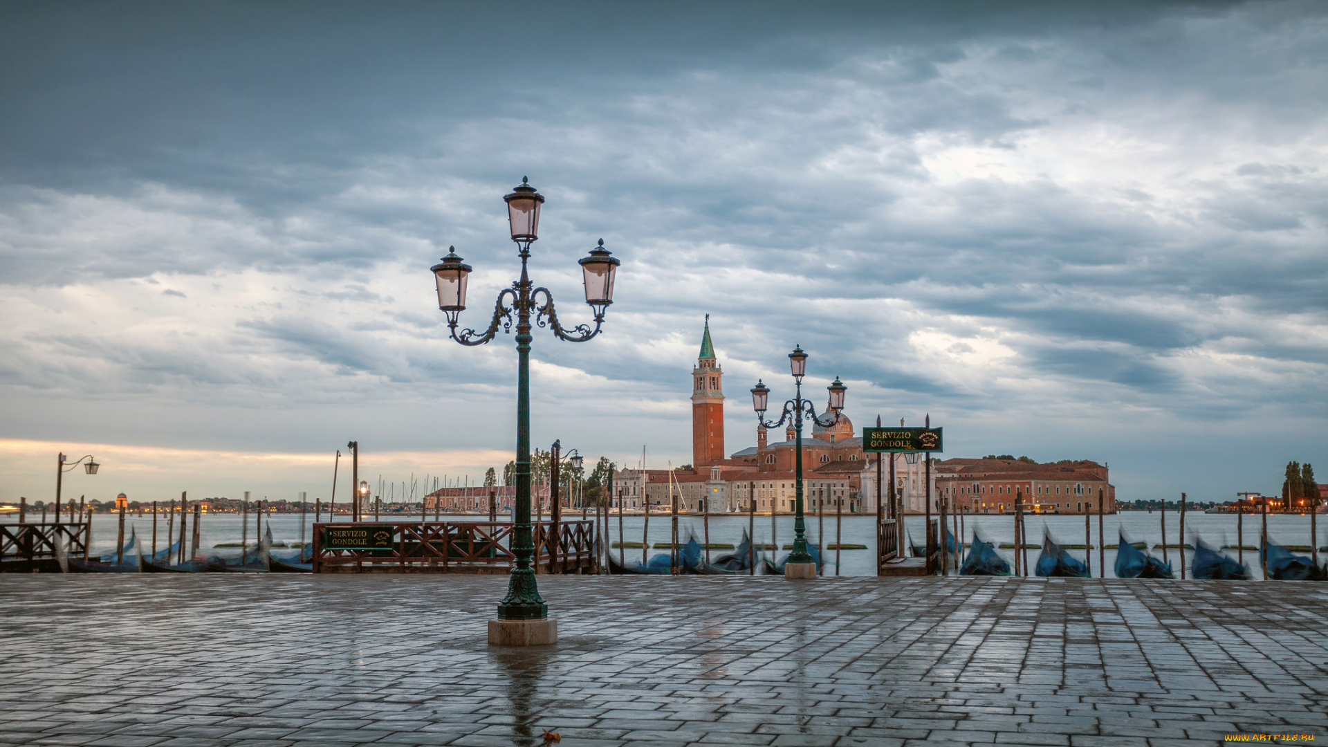 morning, venice, города, венеция, , италия, фонарь, площадь