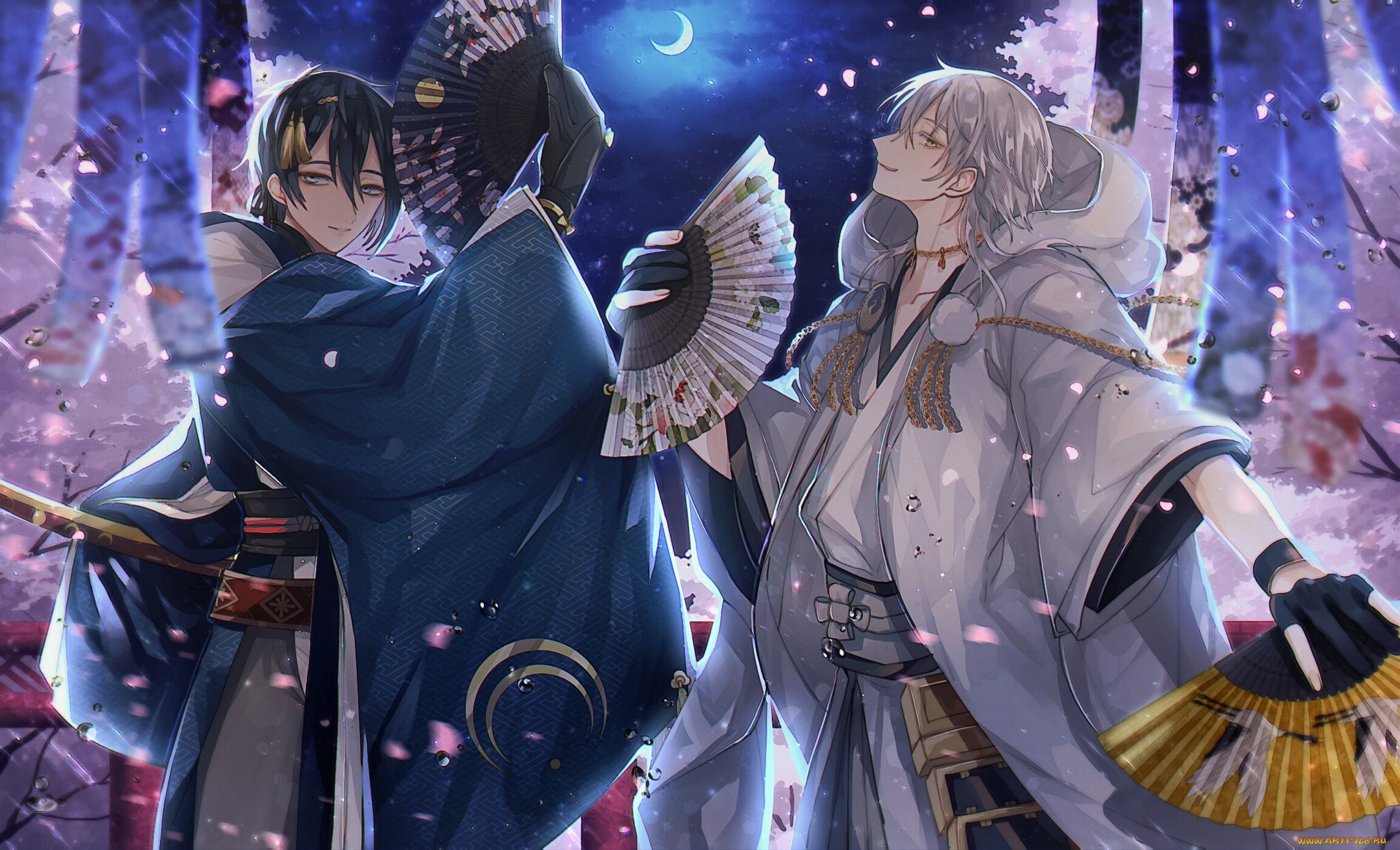 аниме, touken, ranbu, танец, мечей