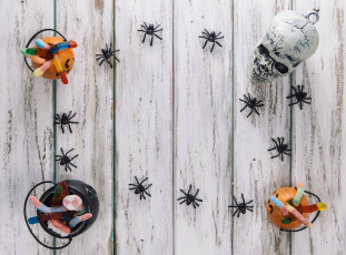 Картинка праздничные хэллоуин паук праздник мармелад череп