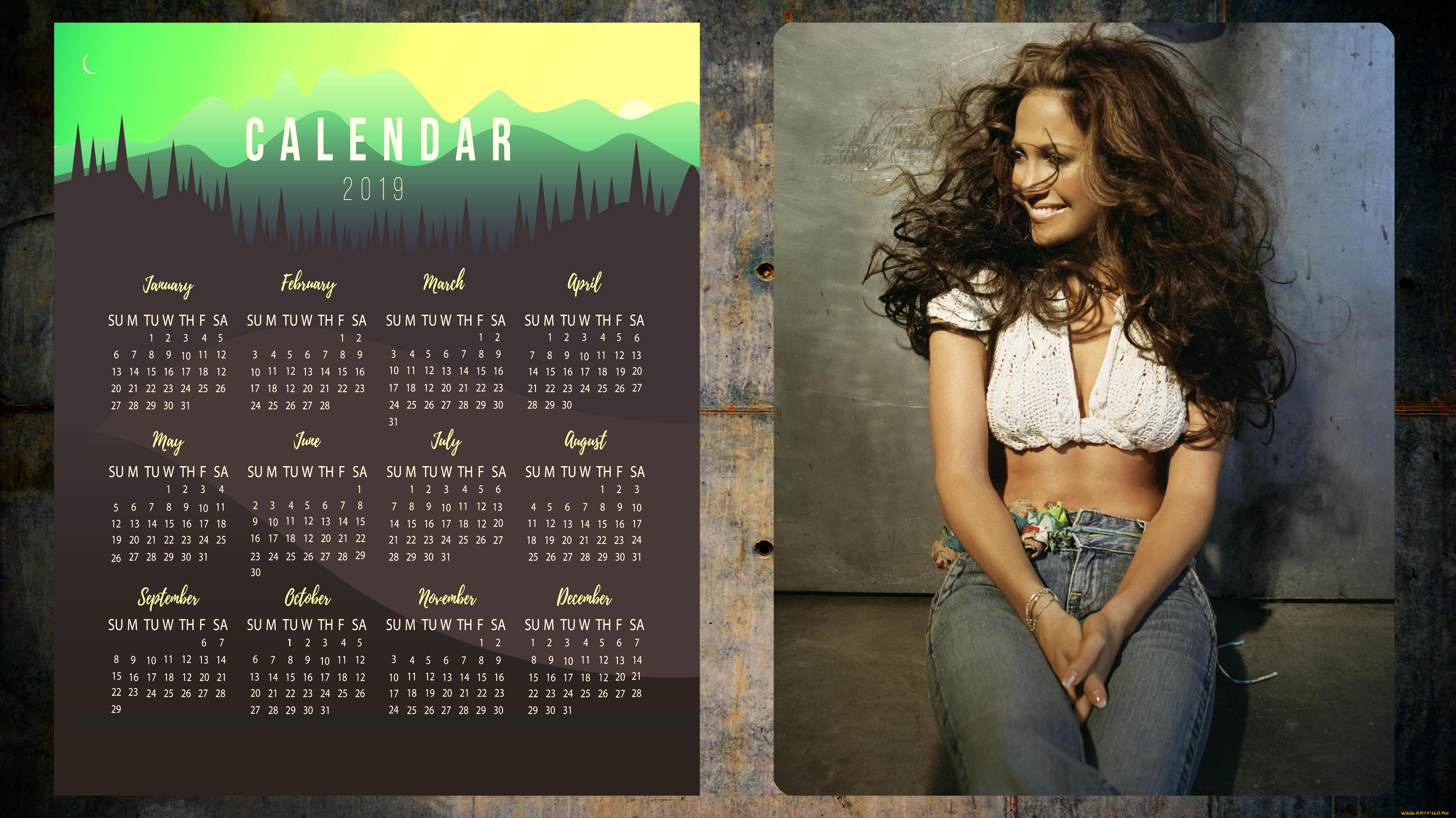 календари, знаменитости, улыбка, актриса, женщина