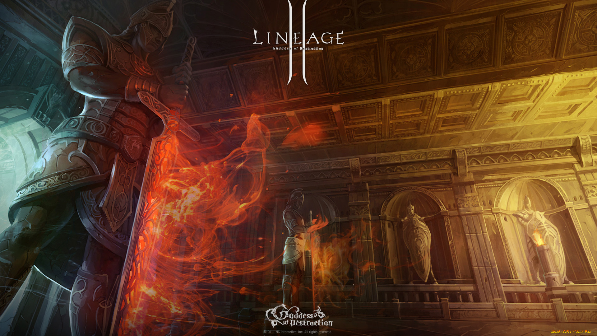 lineage, goddess, of, destruction, видео, игры, ii, магия, статуи