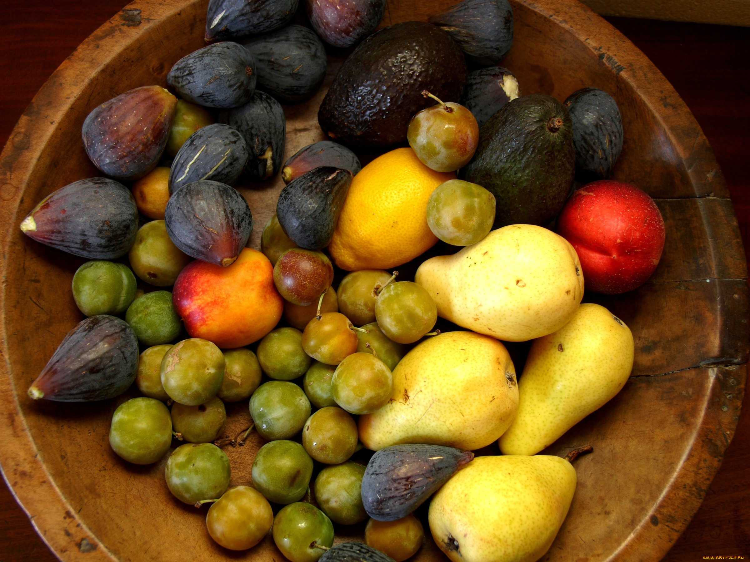 еда, фрукты, ягоды, сливы, инжир, груши, авокадо, лимон