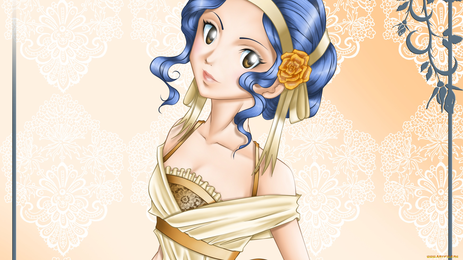 аниме, fairy, tail, фон, levy, mcgarden, взгляд, девушка